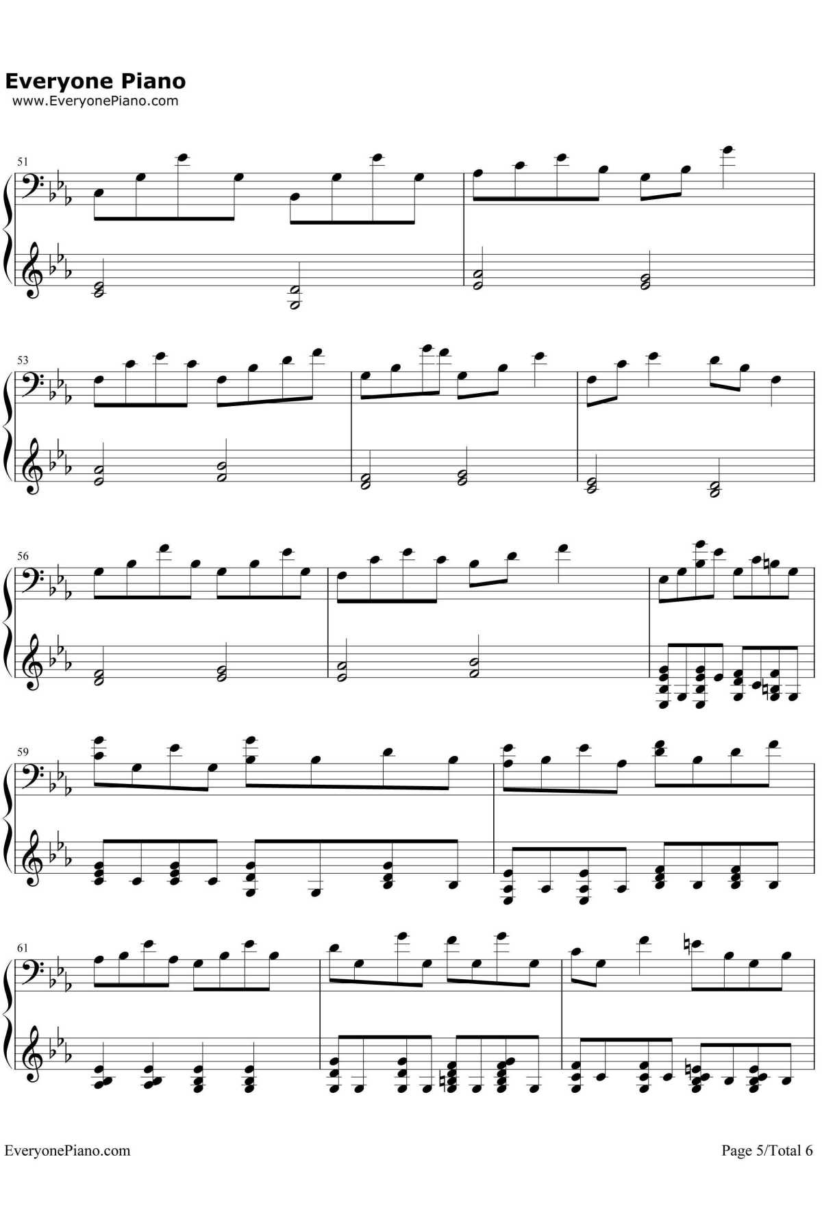 可惜我是水瓶座钢琴谱5-杨千嬅