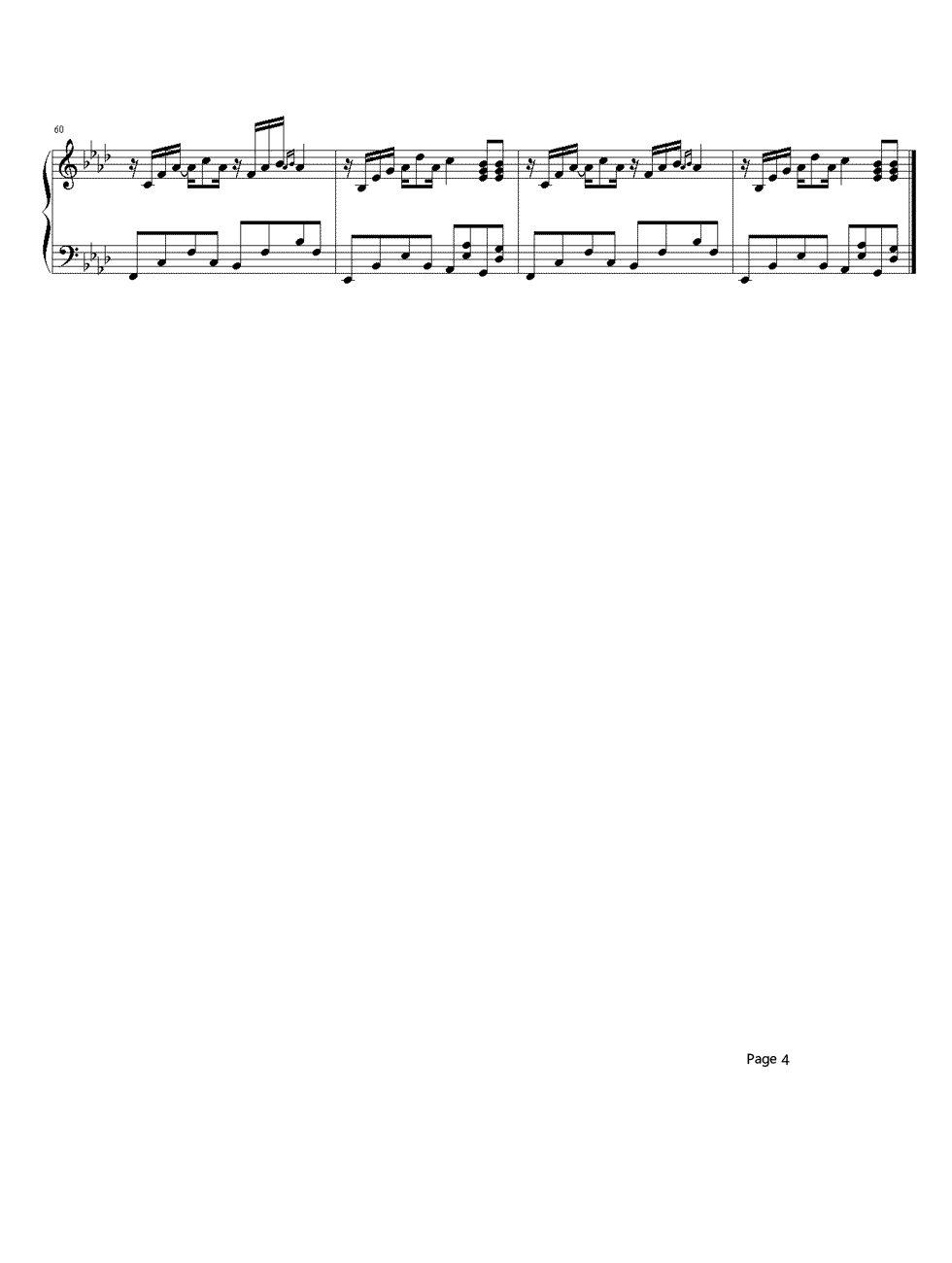 不得不爱钢琴谱4-潘玮柏