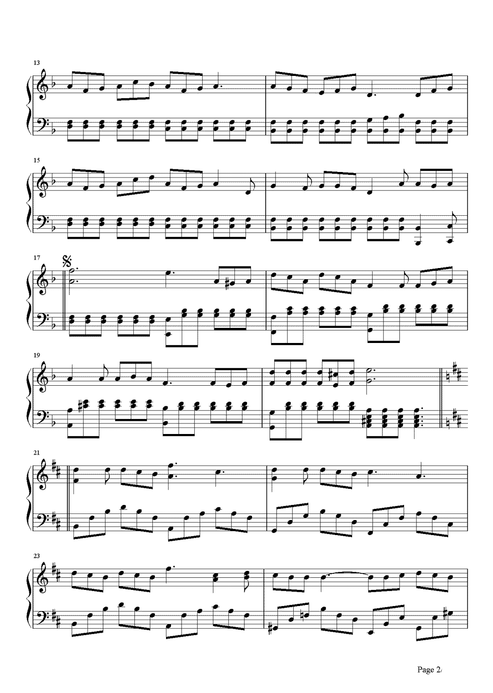 浮夸钢琴谱2-陈奕迅