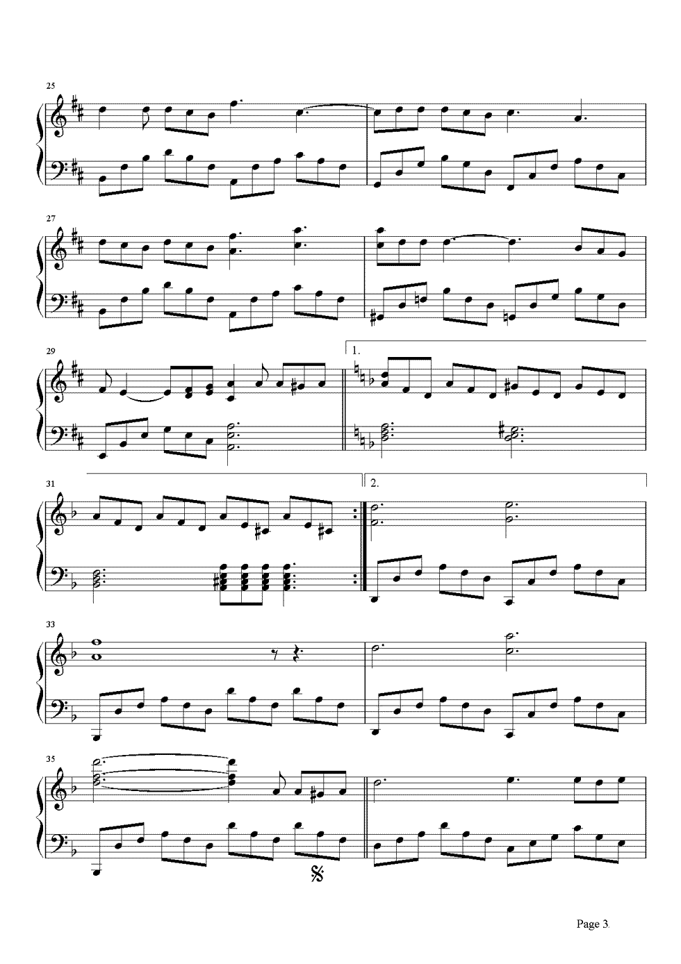 浮夸钢琴谱3-陈奕迅