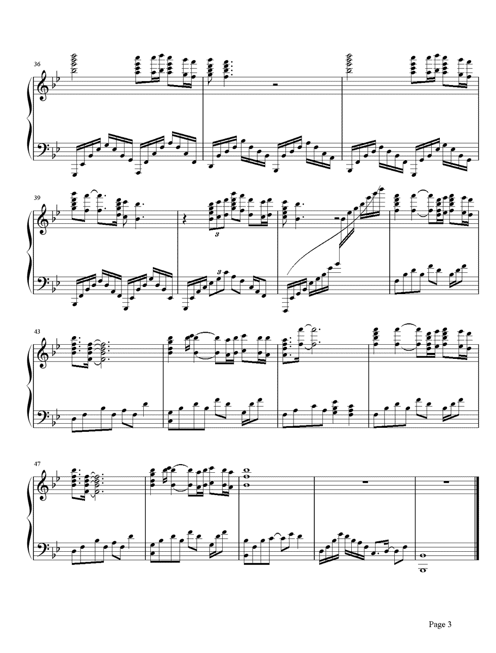 想你的三百六十五天钢琴谱3-李玟