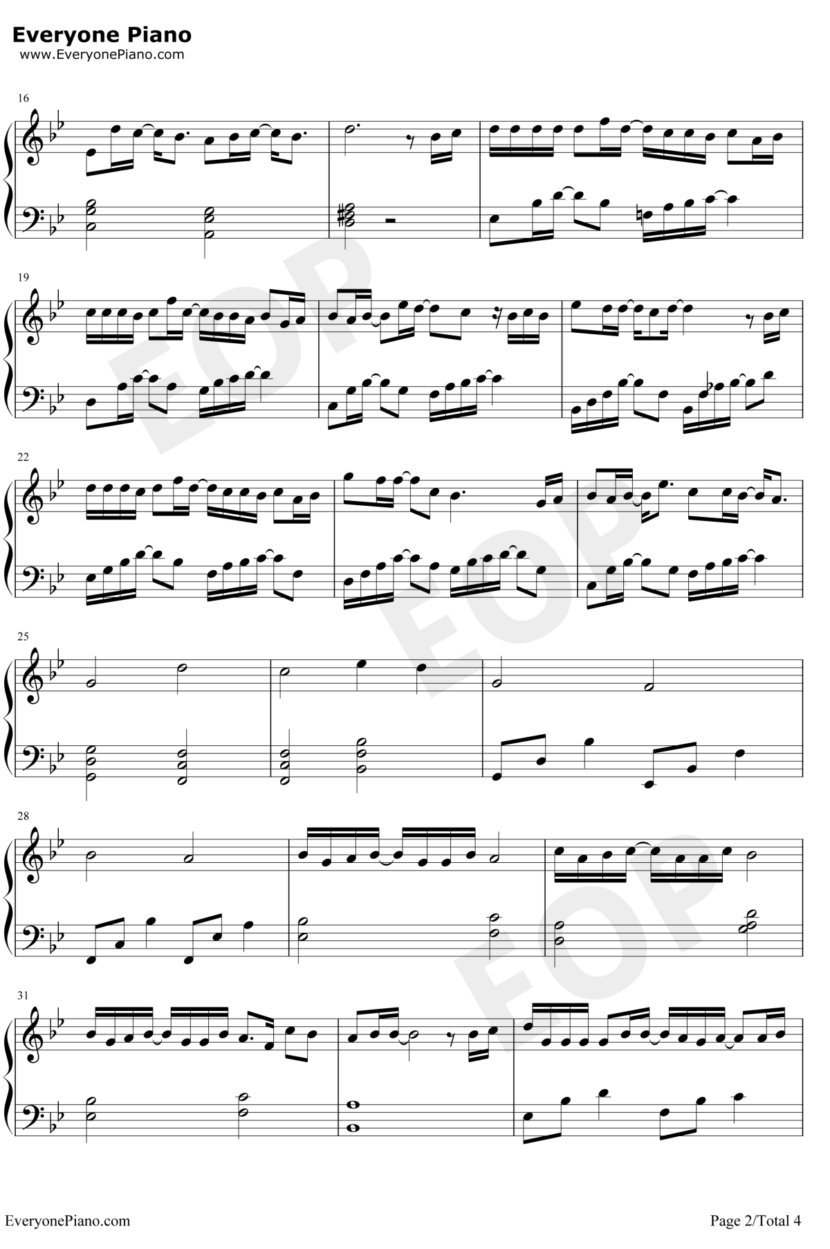 来不及说再见钢琴谱2-艾辰