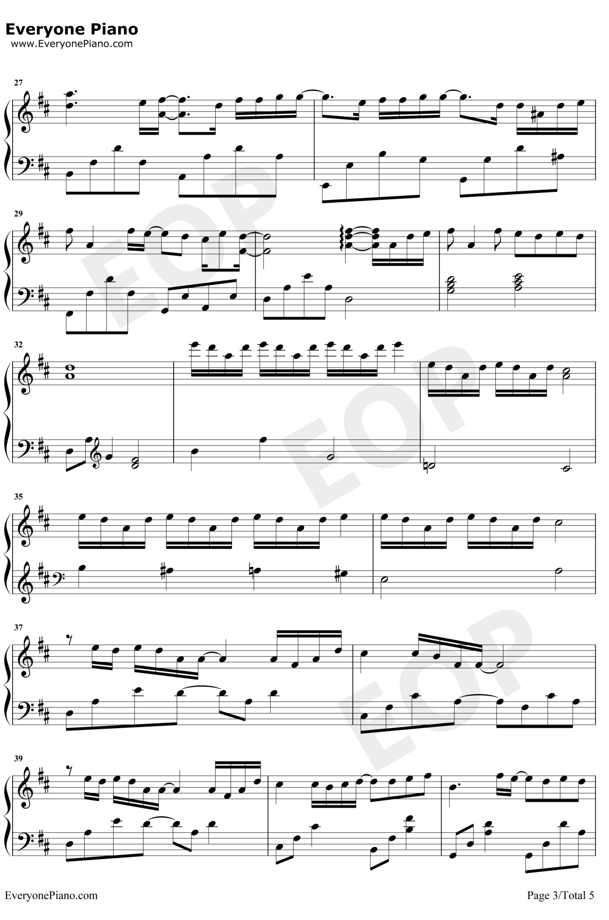 单向箭头钢琴谱3-双笙