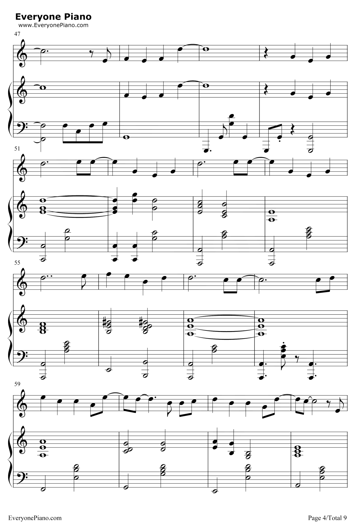 慢慢走钢琴谱4-许魏洲