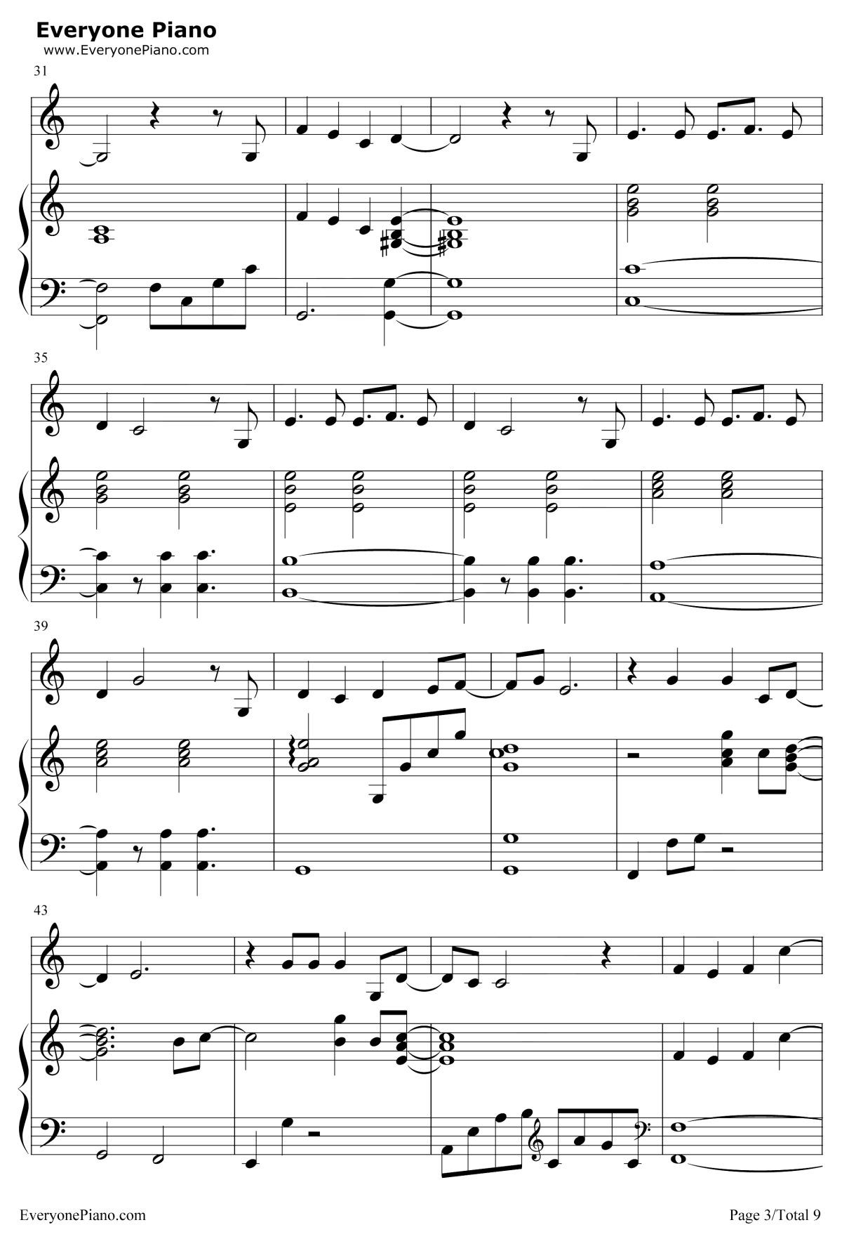 慢慢走钢琴谱3-许魏洲