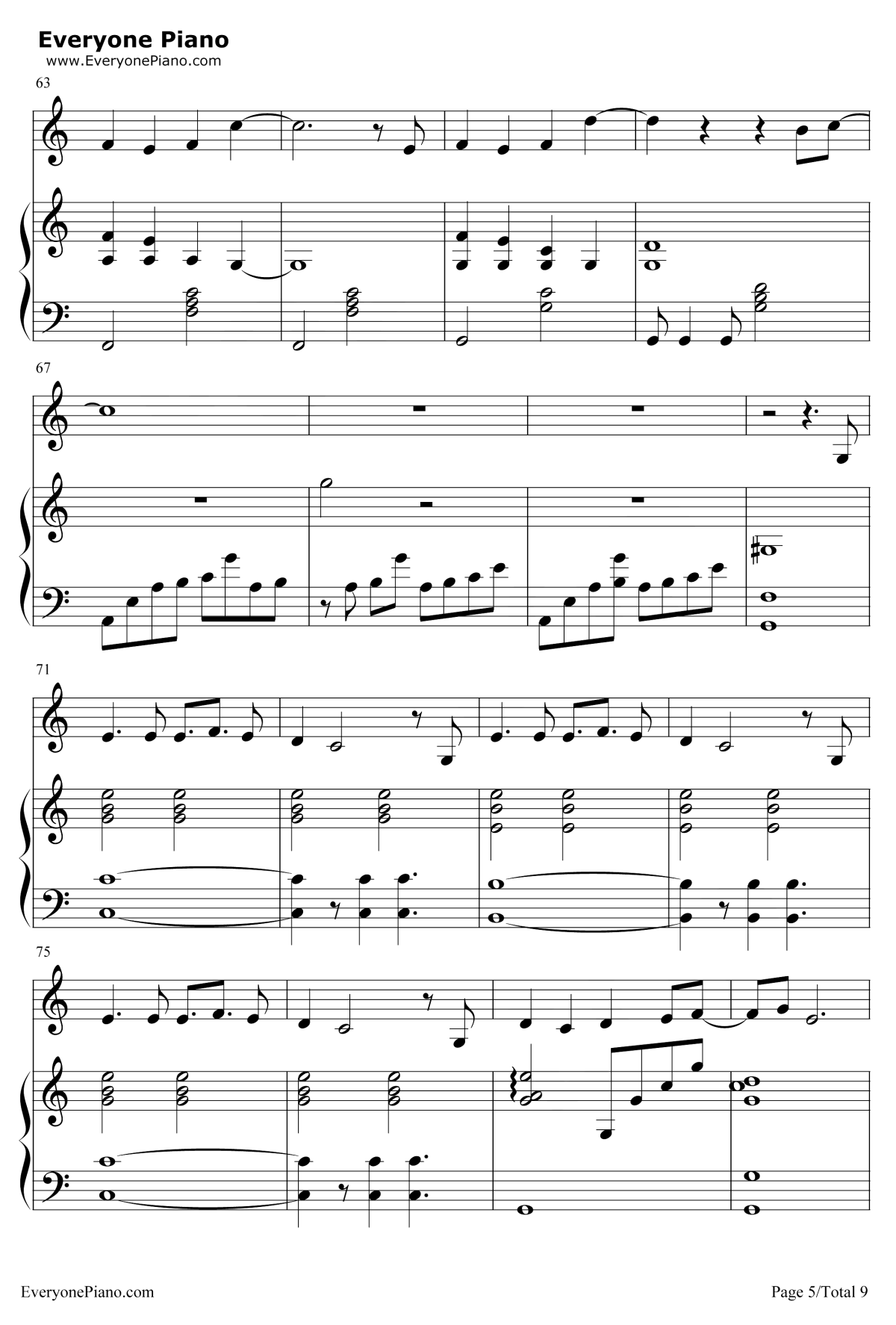 慢慢走钢琴谱5-许魏洲