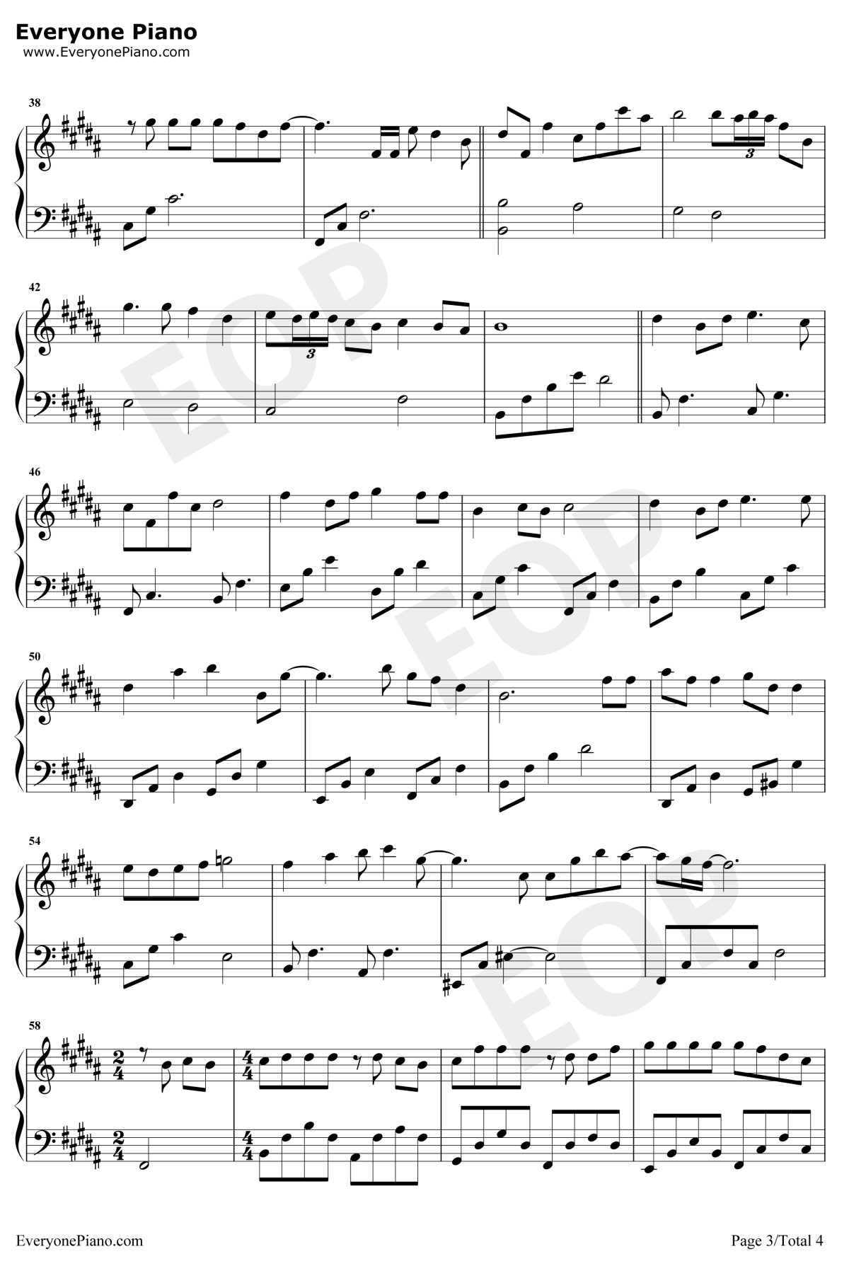 陪我长大钢琴谱3-段奥娟