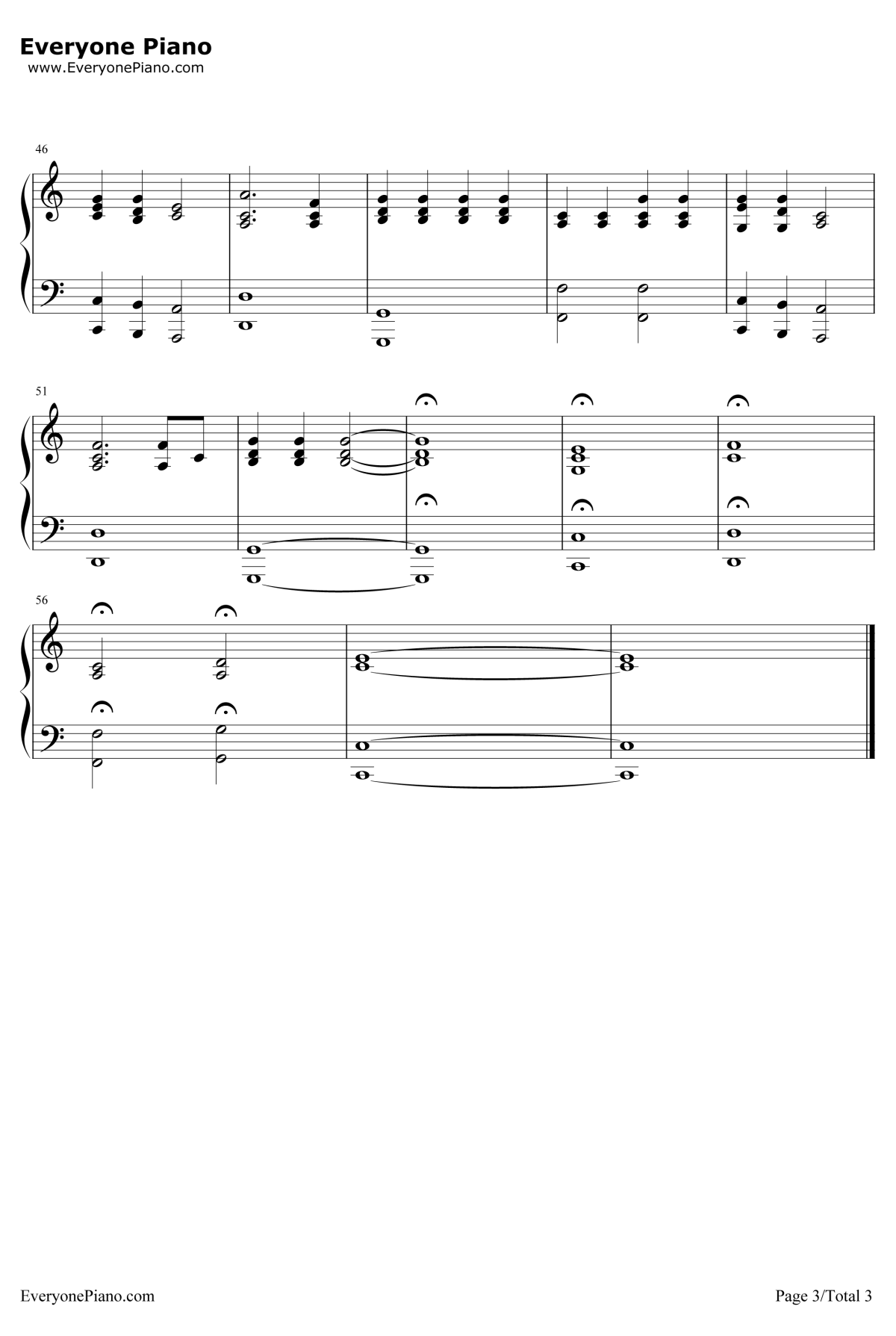 无法长大钢琴谱3-赵雷