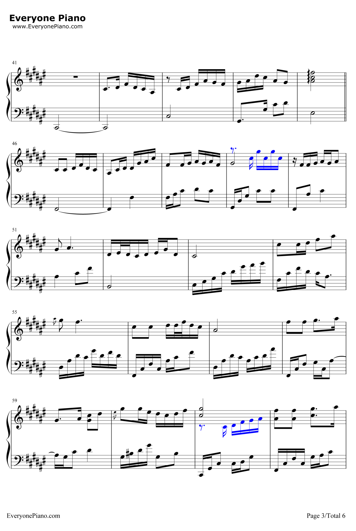 十送红军钢琴谱3-宋祖英