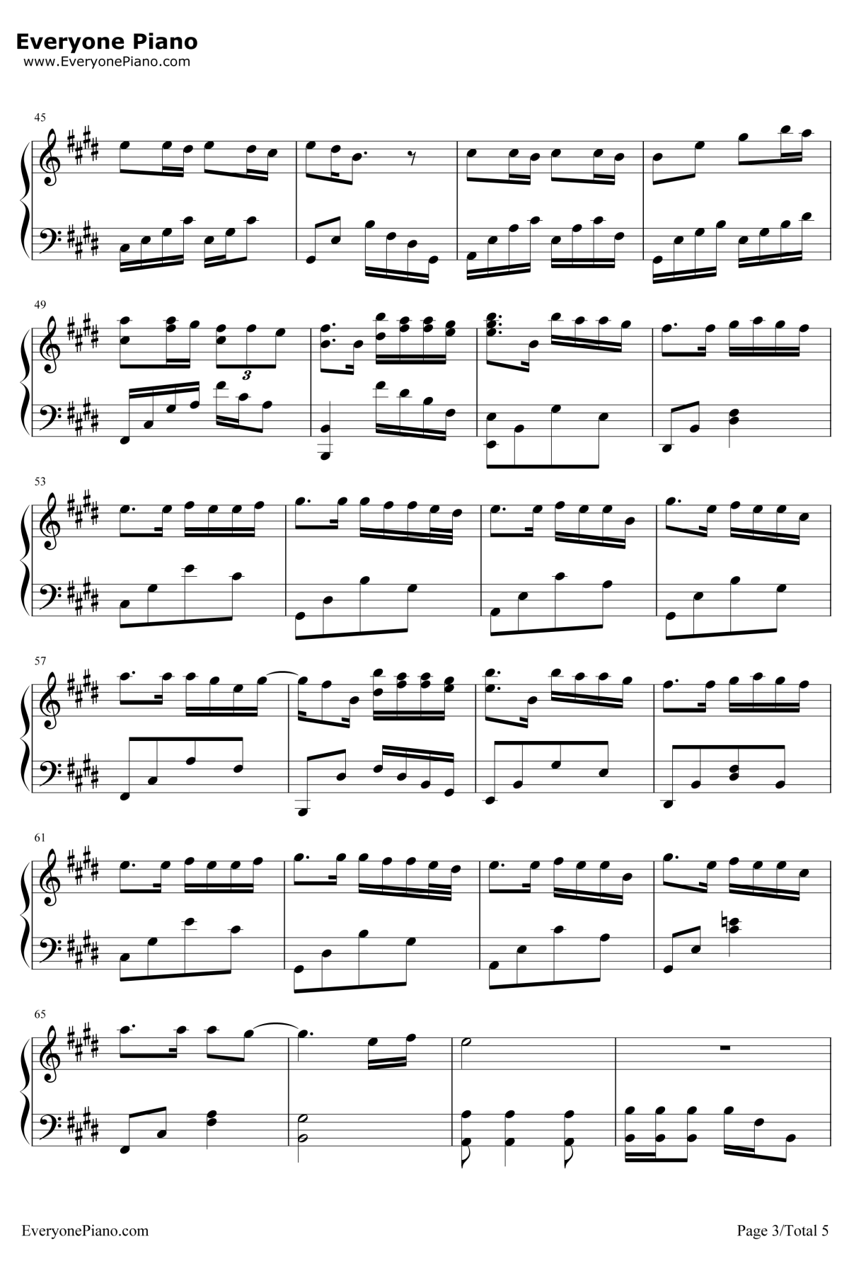 我很快乐钢琴谱3-刘惜君