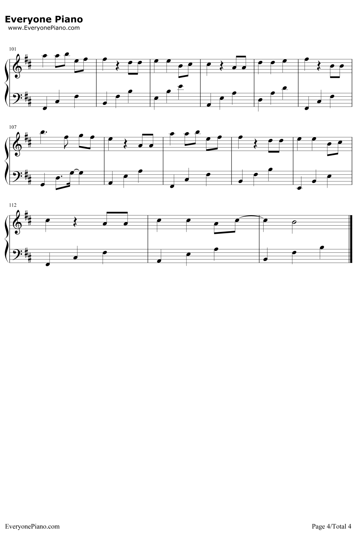 蓝色降落伞钢琴谱4-周深