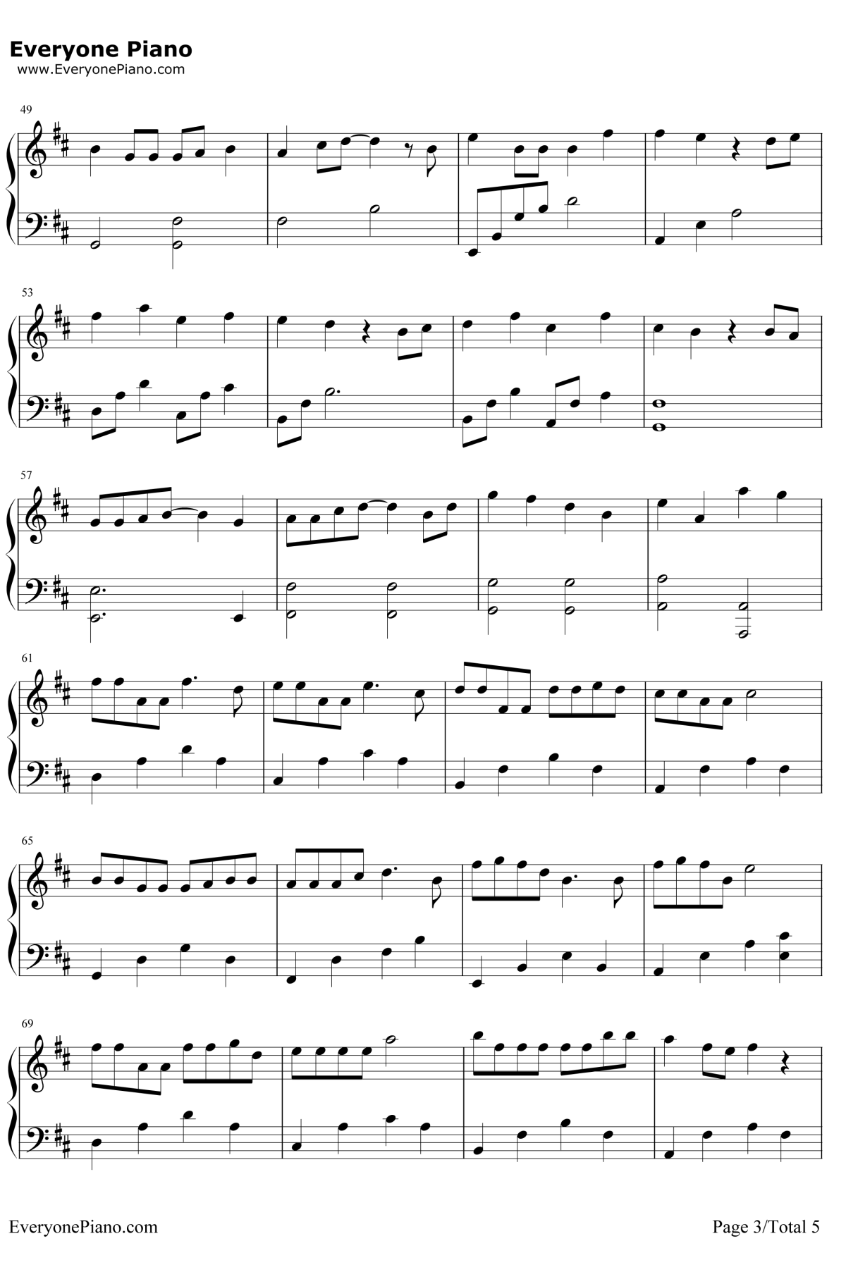 野孩子钢琴谱3-杨千嬅