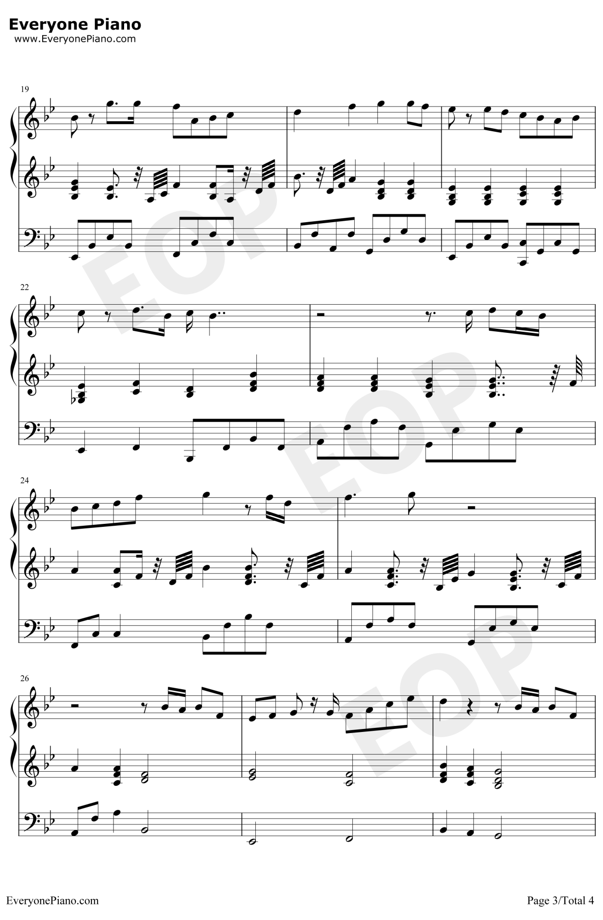 小精灵钢琴谱3-吴青峰