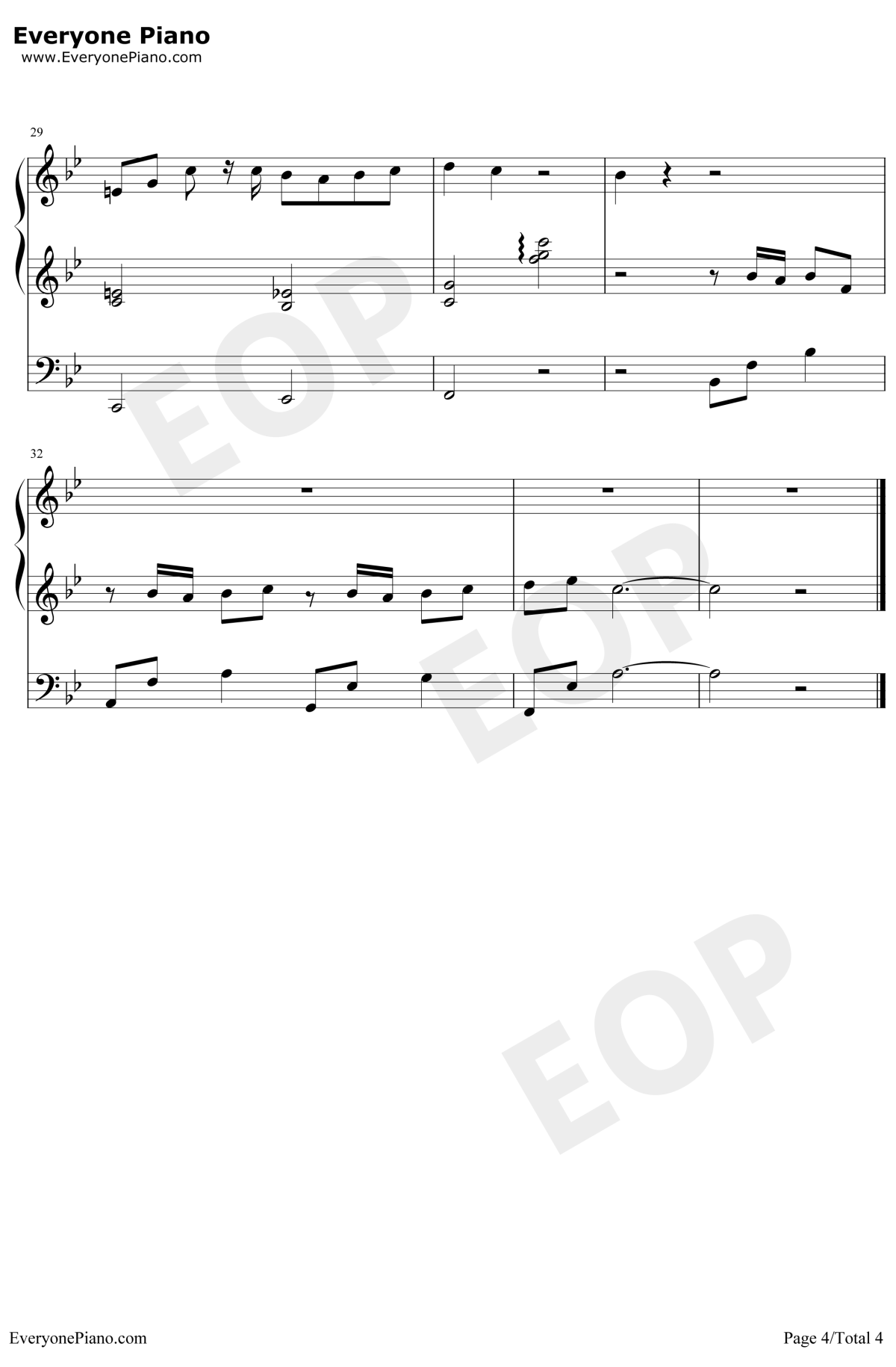 小精灵钢琴谱4-吴青峰