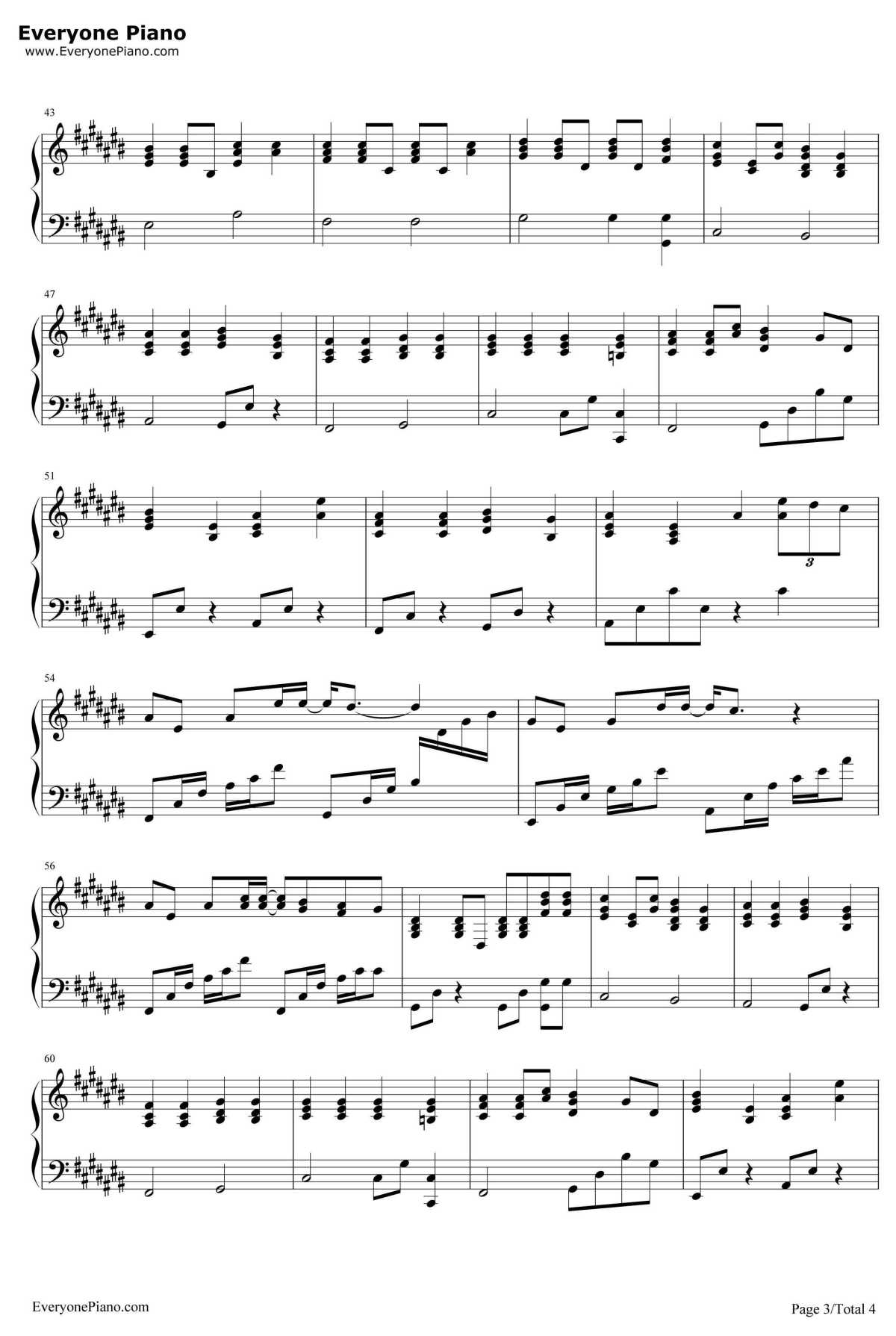 我本人钢琴谱3-吴雨霏