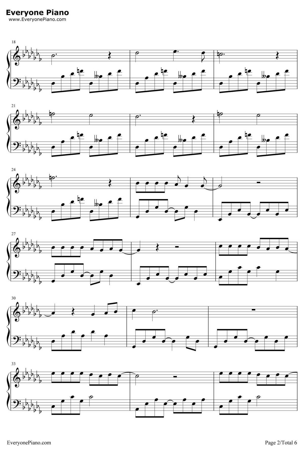 春风十里不如你钢琴谱2-李健