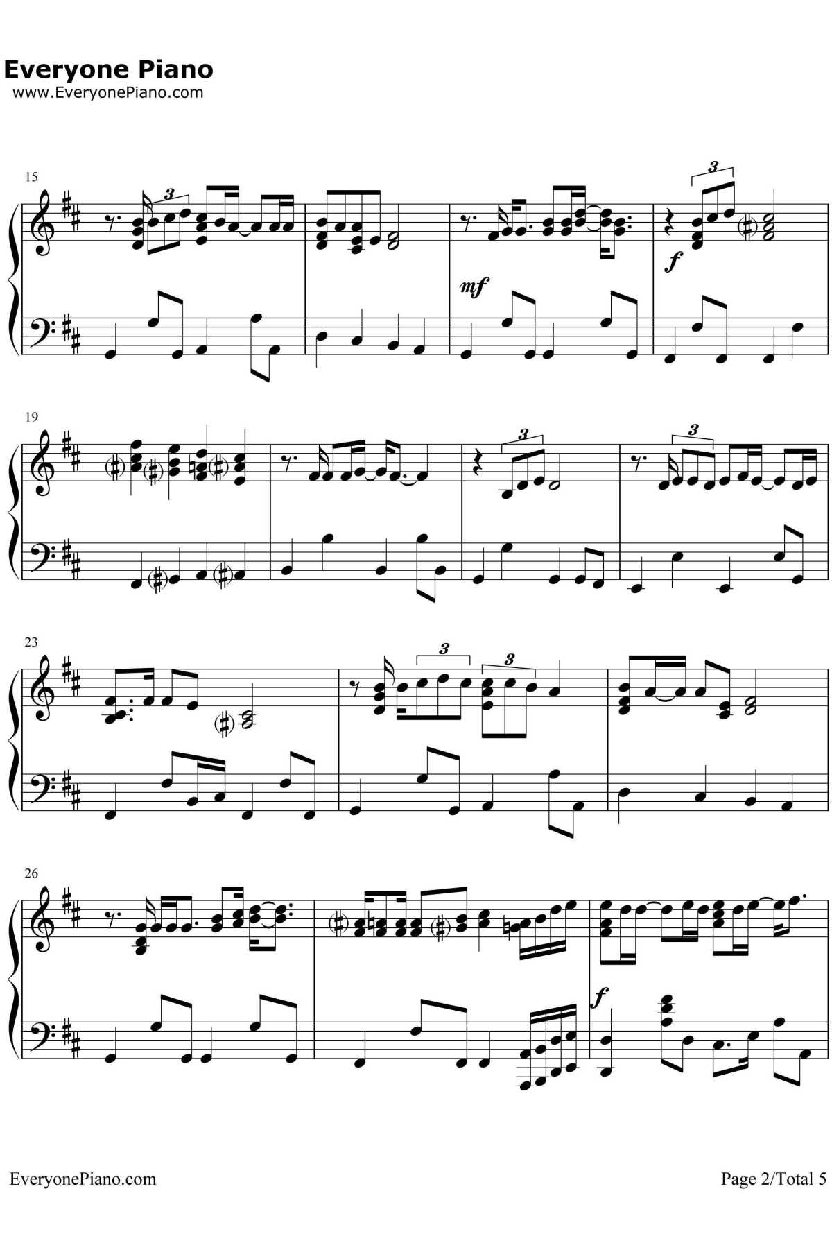 忘记你我做不到钢琴谱2-张学友