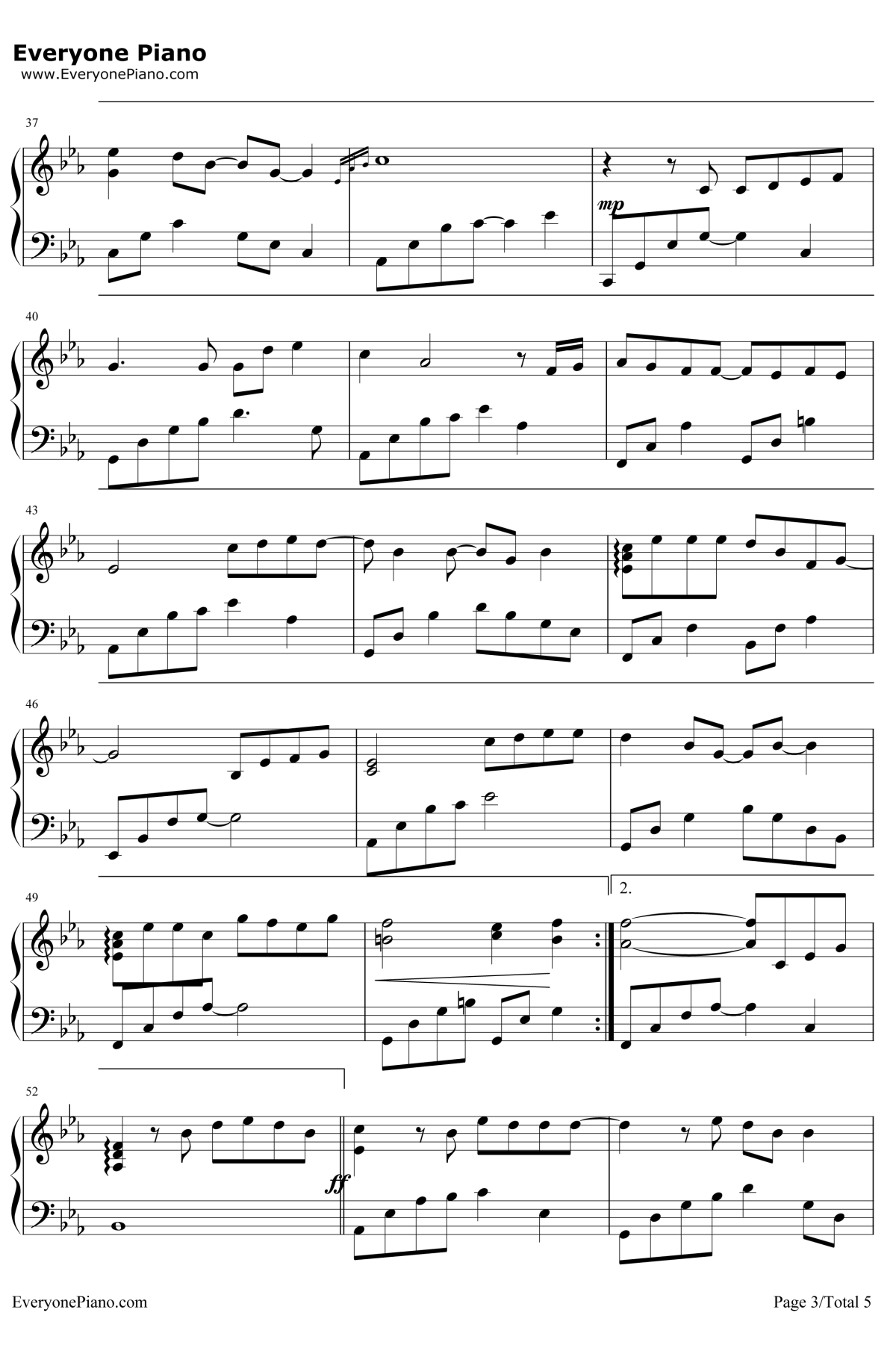 假如钢琴谱3-信乐团