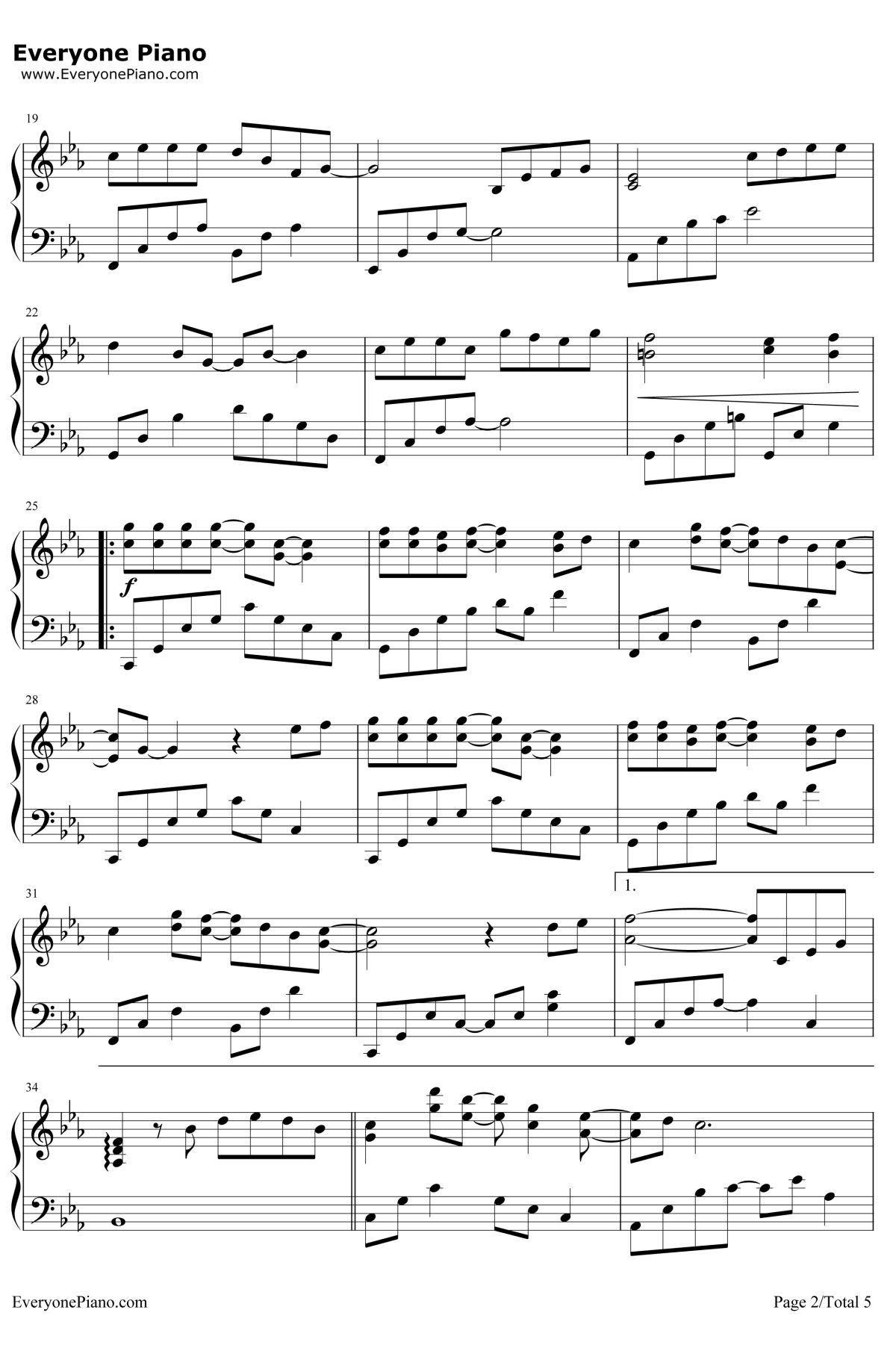 假如钢琴谱2-信乐团