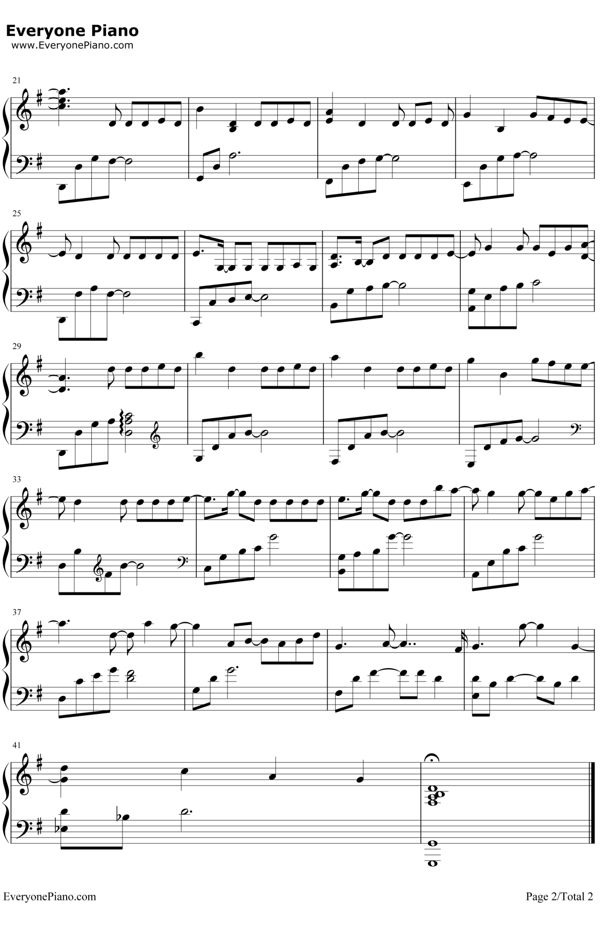 如果这就是爱情钢琴谱2-张靓颖