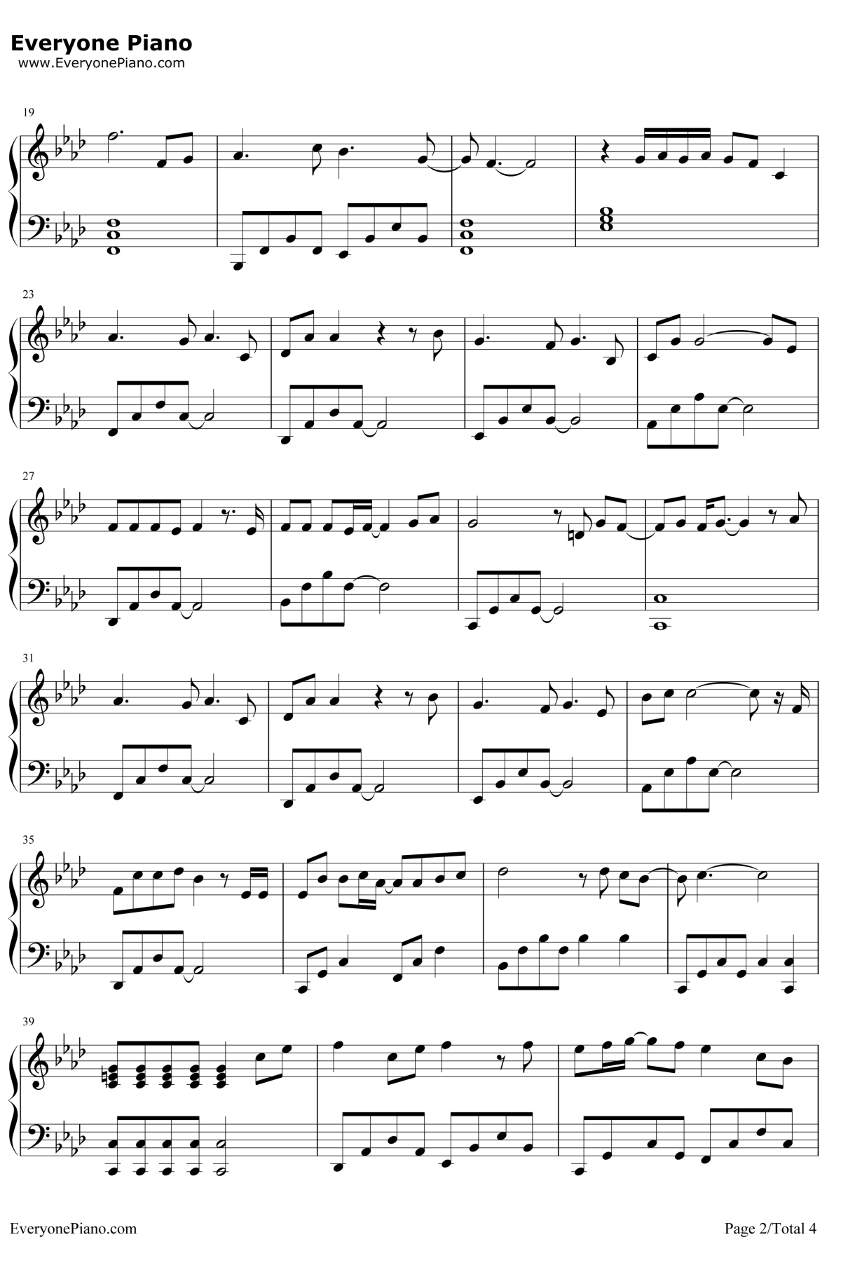 星辰大海是你钢琴谱2-魏晨