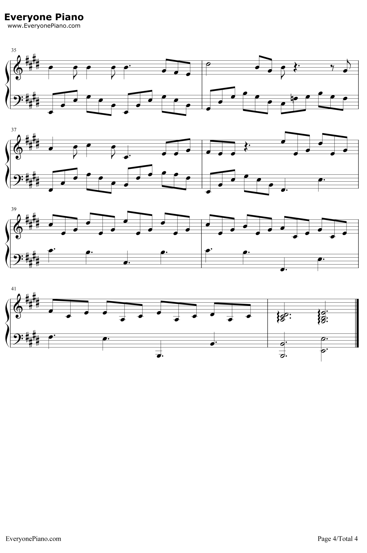 最长的旅途钢琴谱4-李琦