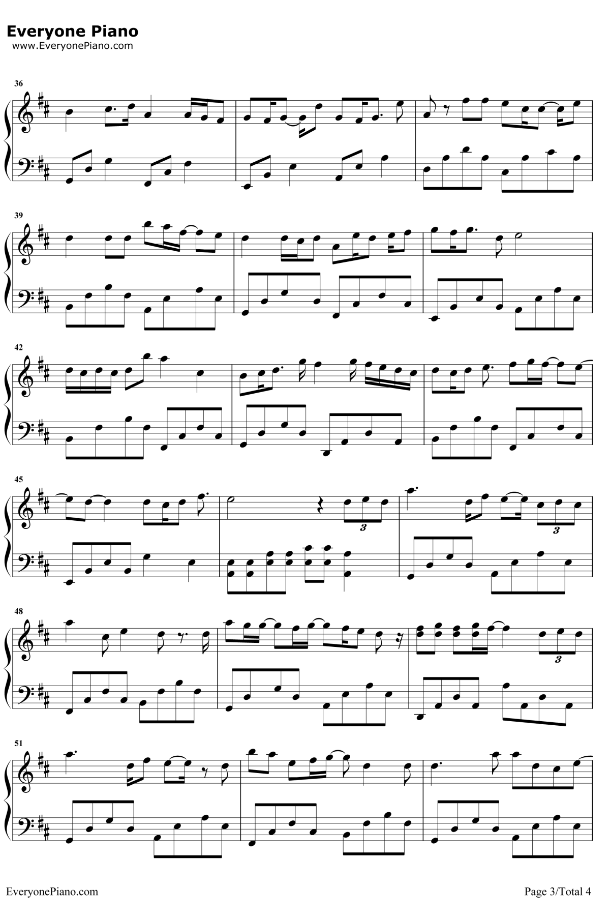 房间钢琴谱3-刘瑞琦