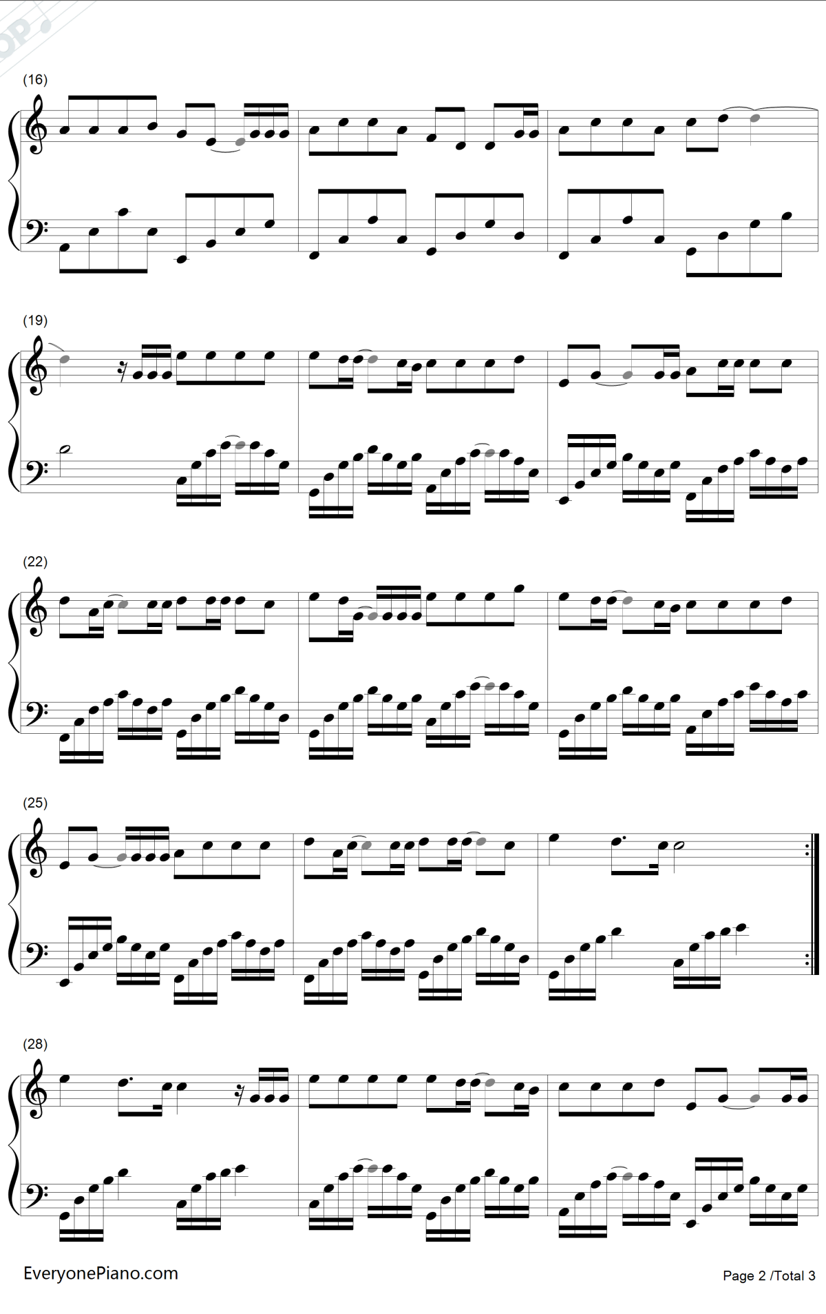 梦醒时分钢琴谱2-陈淑桦