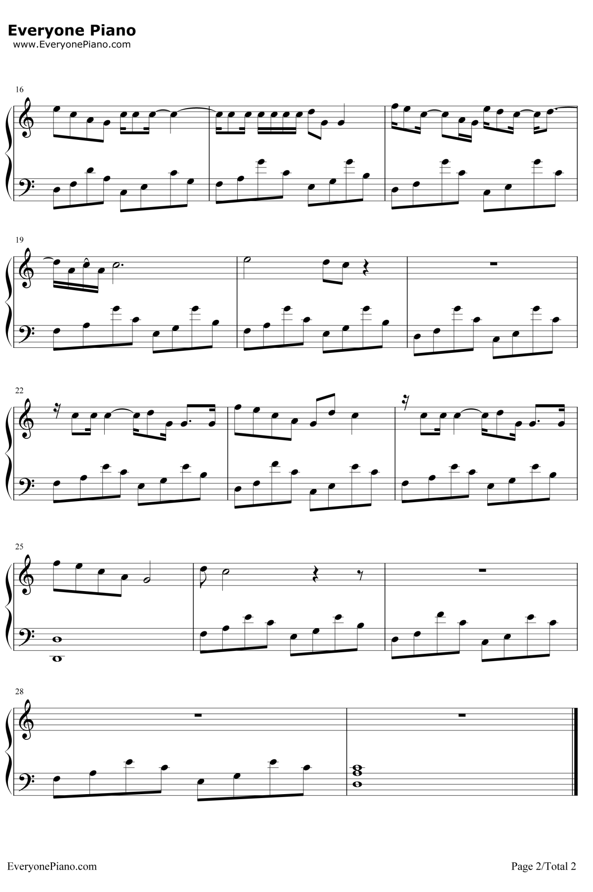 拥抱钢琴谱2-五月天