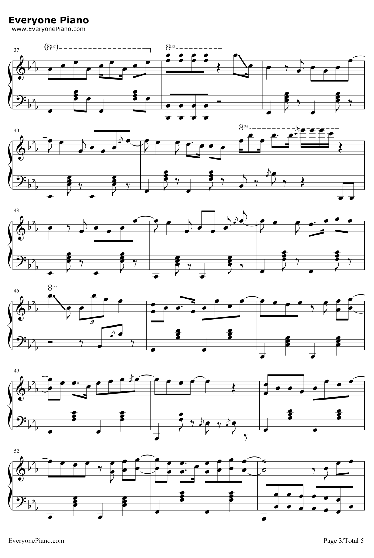 吵架歌钢琴谱3-汪苏泷