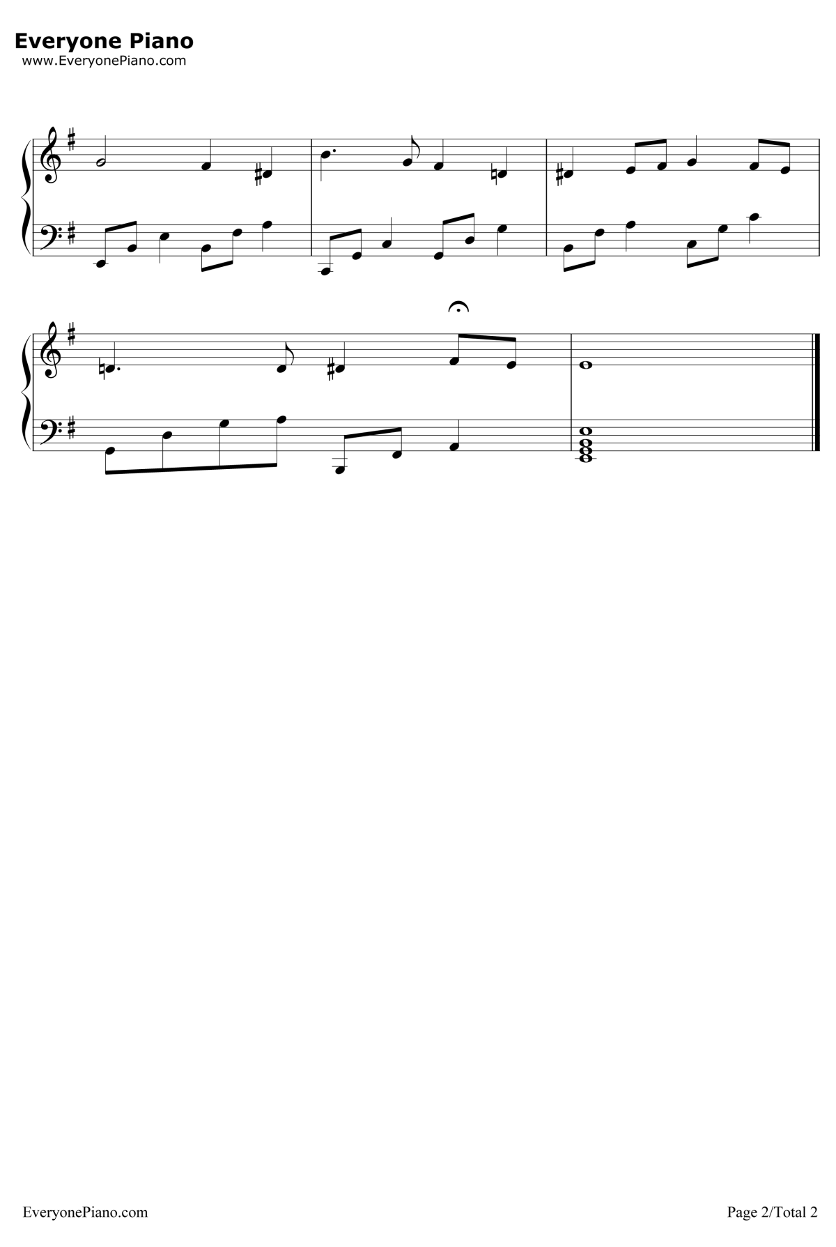 卡西莫多的礼物钢琴谱2-华晨宇