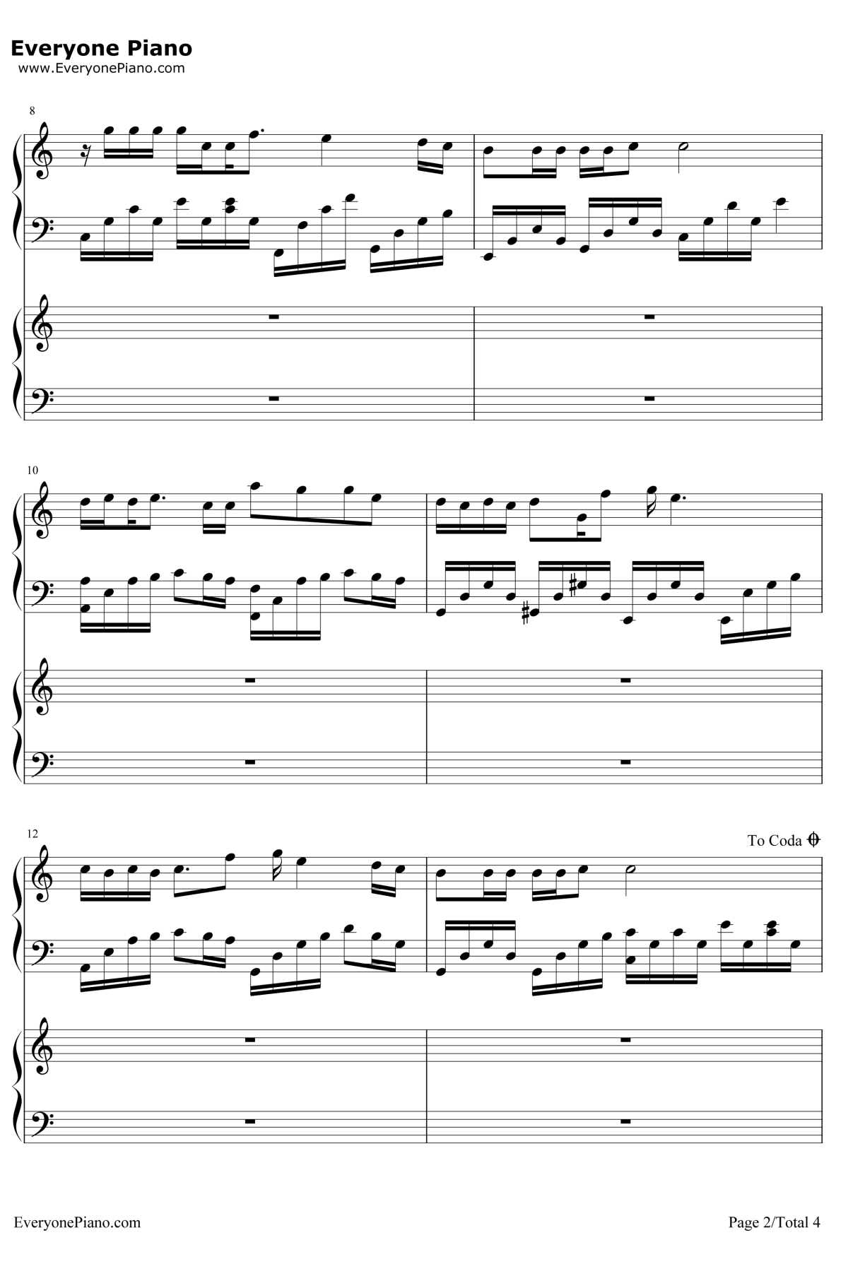 没有如果钢琴谱2-梁静茹