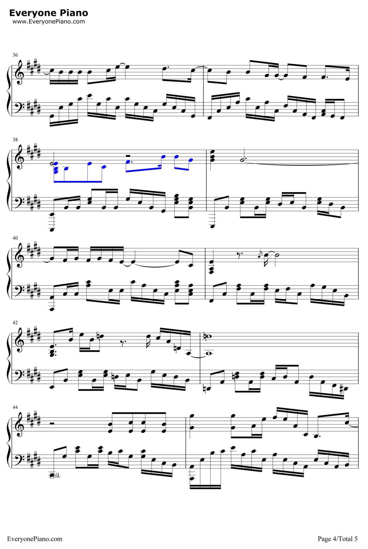 你的背包钢琴谱4-陈奕迅