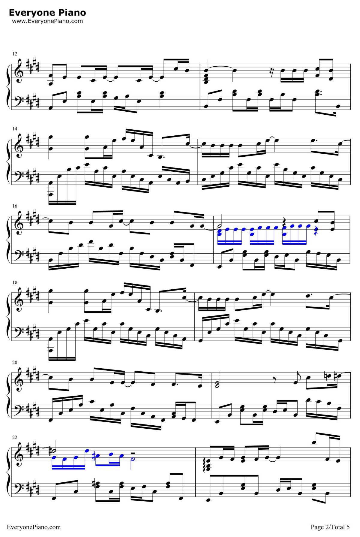 你的背包钢琴谱2-陈奕迅