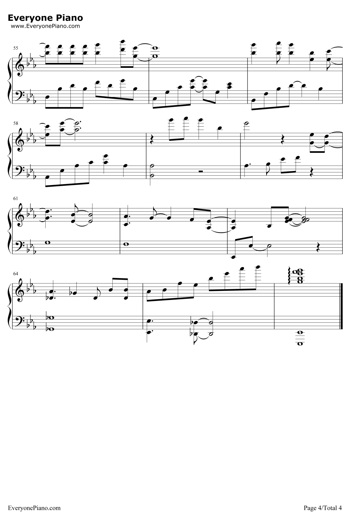 影子情人钢琴谱4-林忆莲