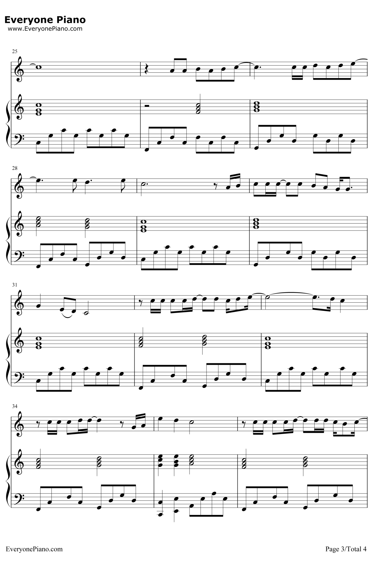 海阔天空钢琴谱3-Beyond