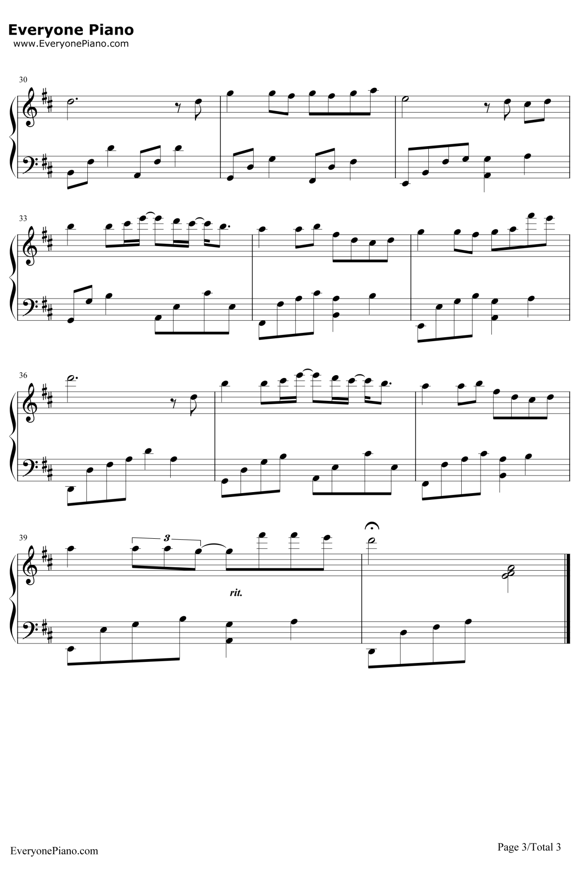 突然好想你钢琴谱3-五月天