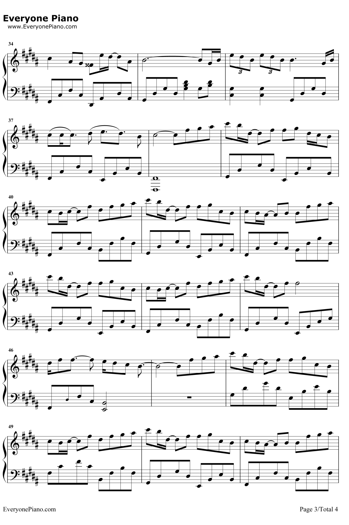 追光者钢琴谱3-岑宁儿