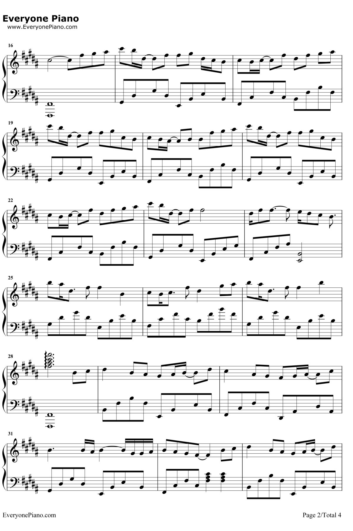 追光者钢琴谱2-岑宁儿