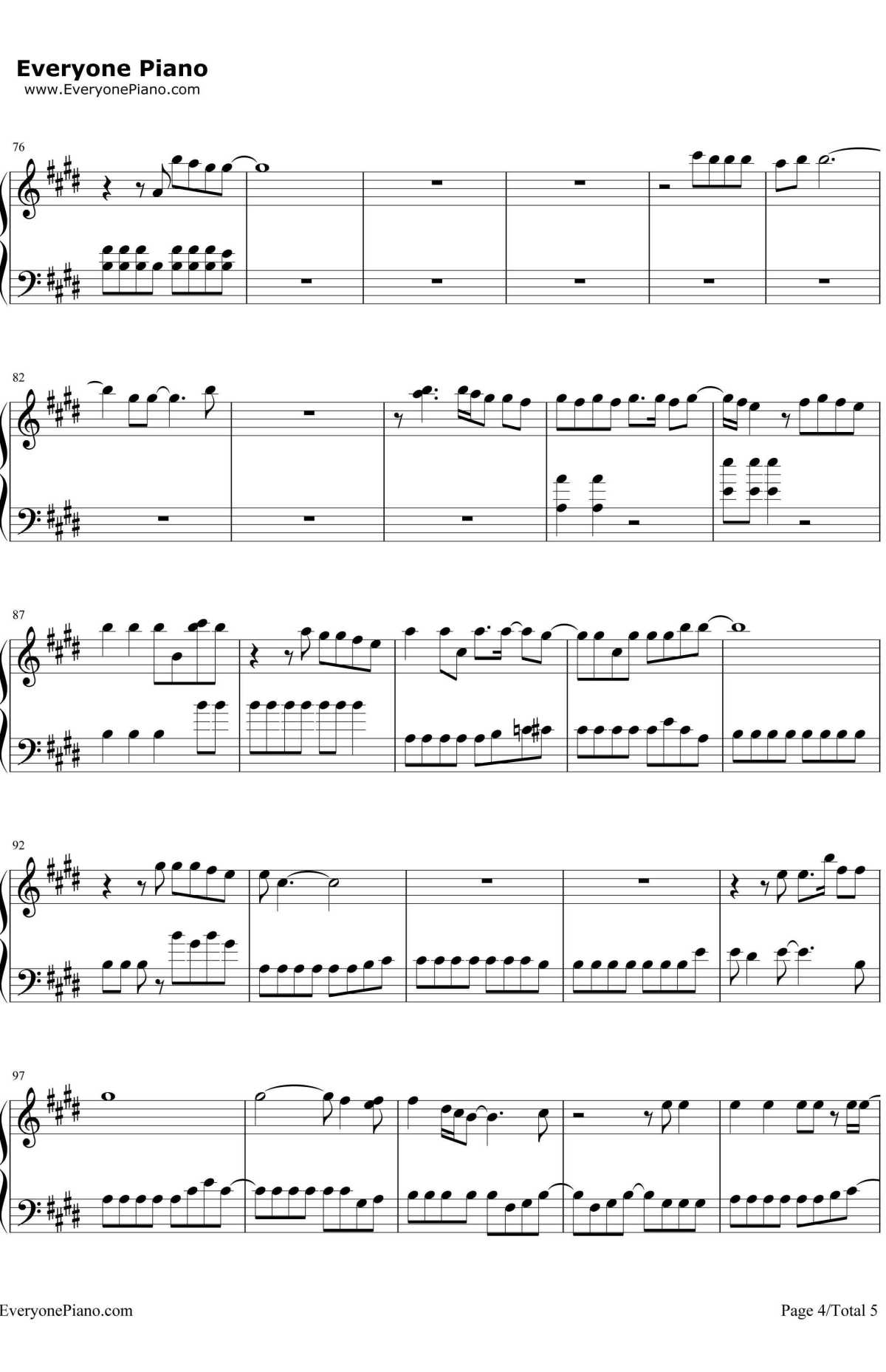 Red钢琴谱4-Taylor-Swift