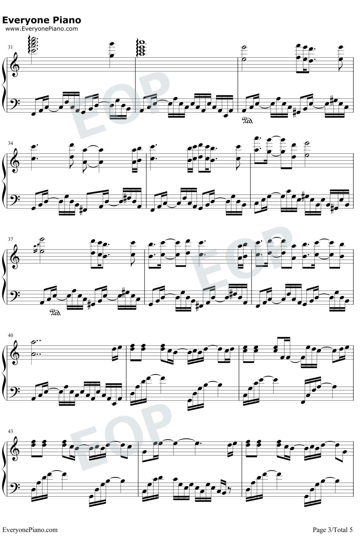 柒月钢琴谱3-石头剪子布