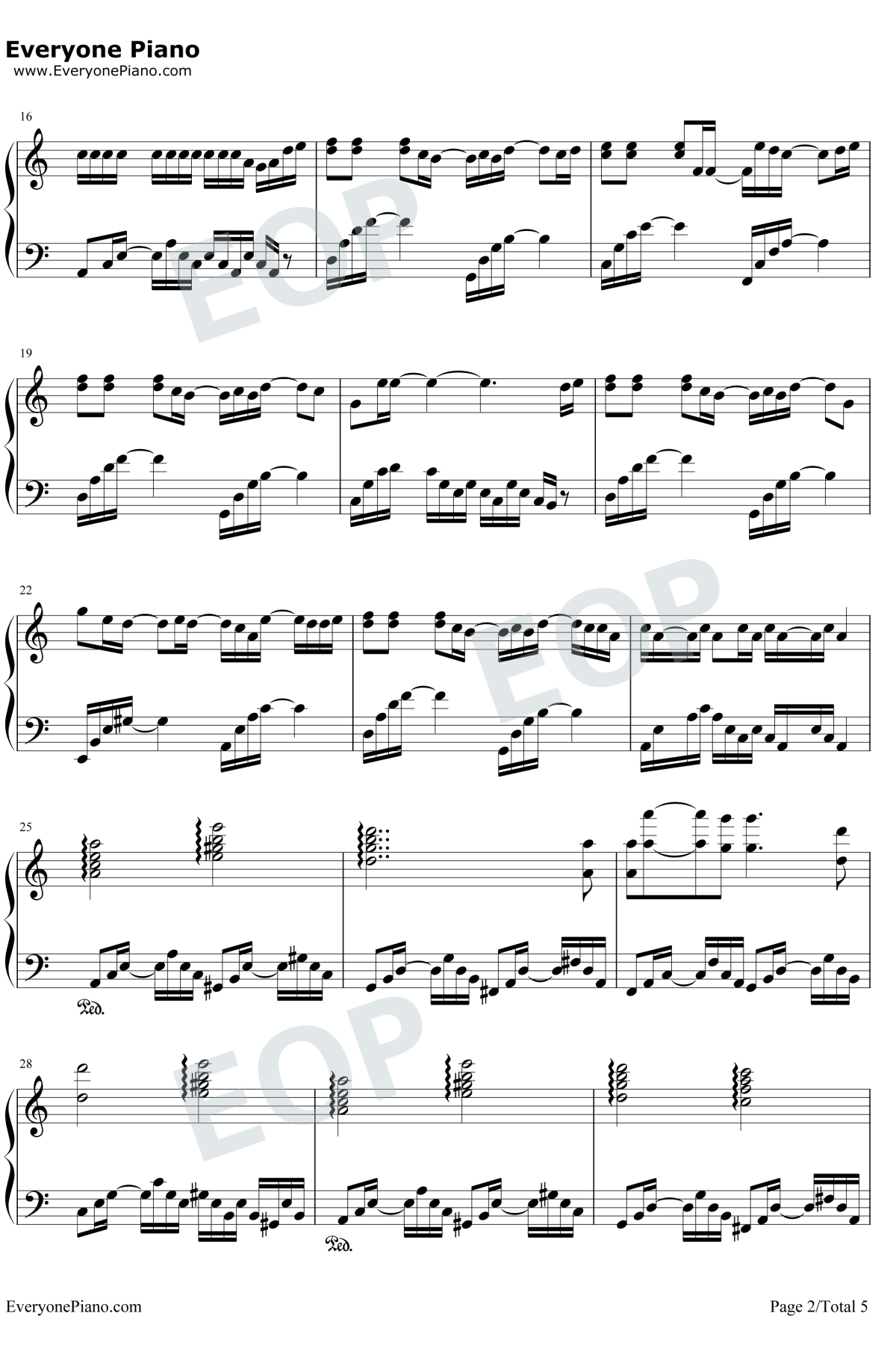 柒月钢琴谱2-石头剪子布