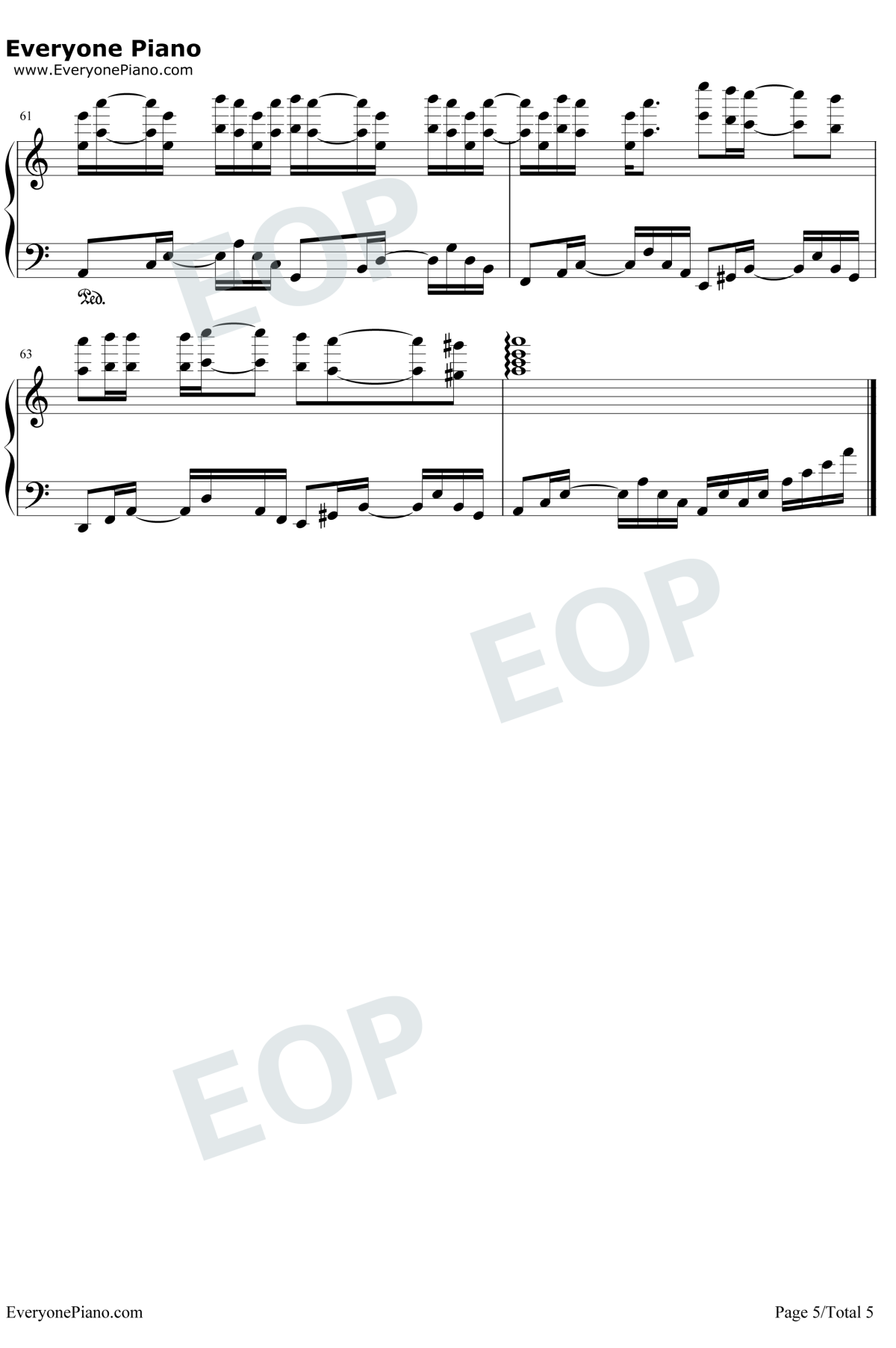 柒月钢琴谱5-石头剪子布