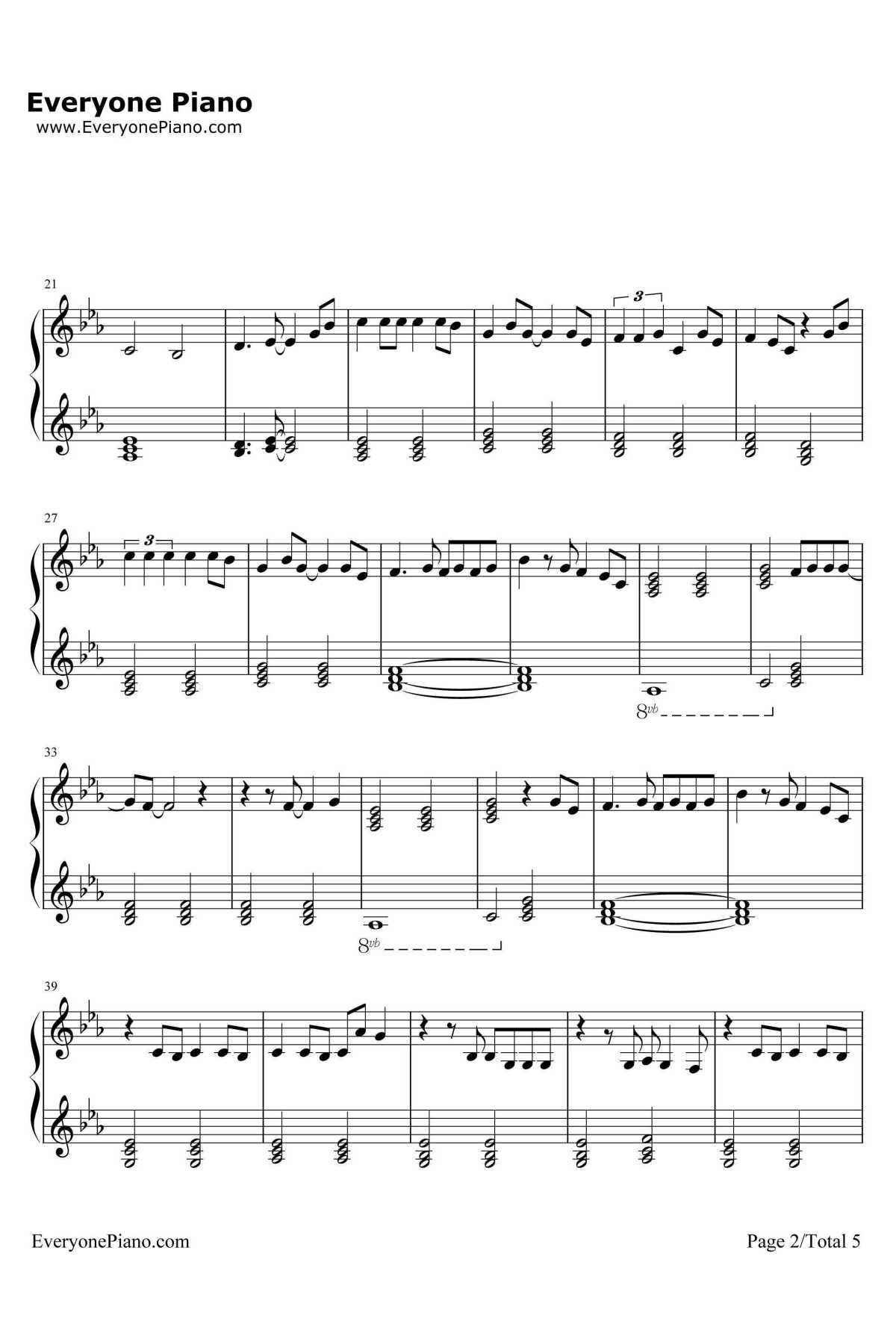 我的梦钢琴谱2-张靓颖