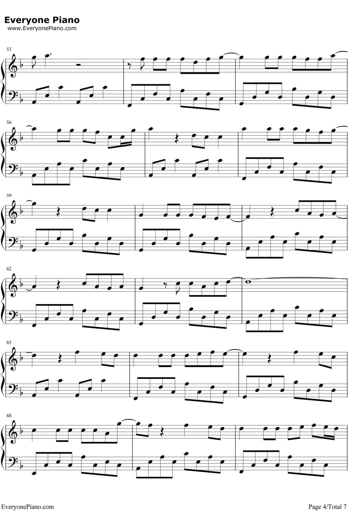 多幸运钢琴谱4-韩安旭