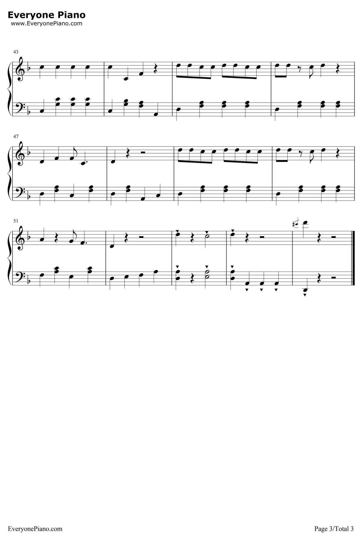 小机灵之歌钢琴谱3-小蓓蕾组合