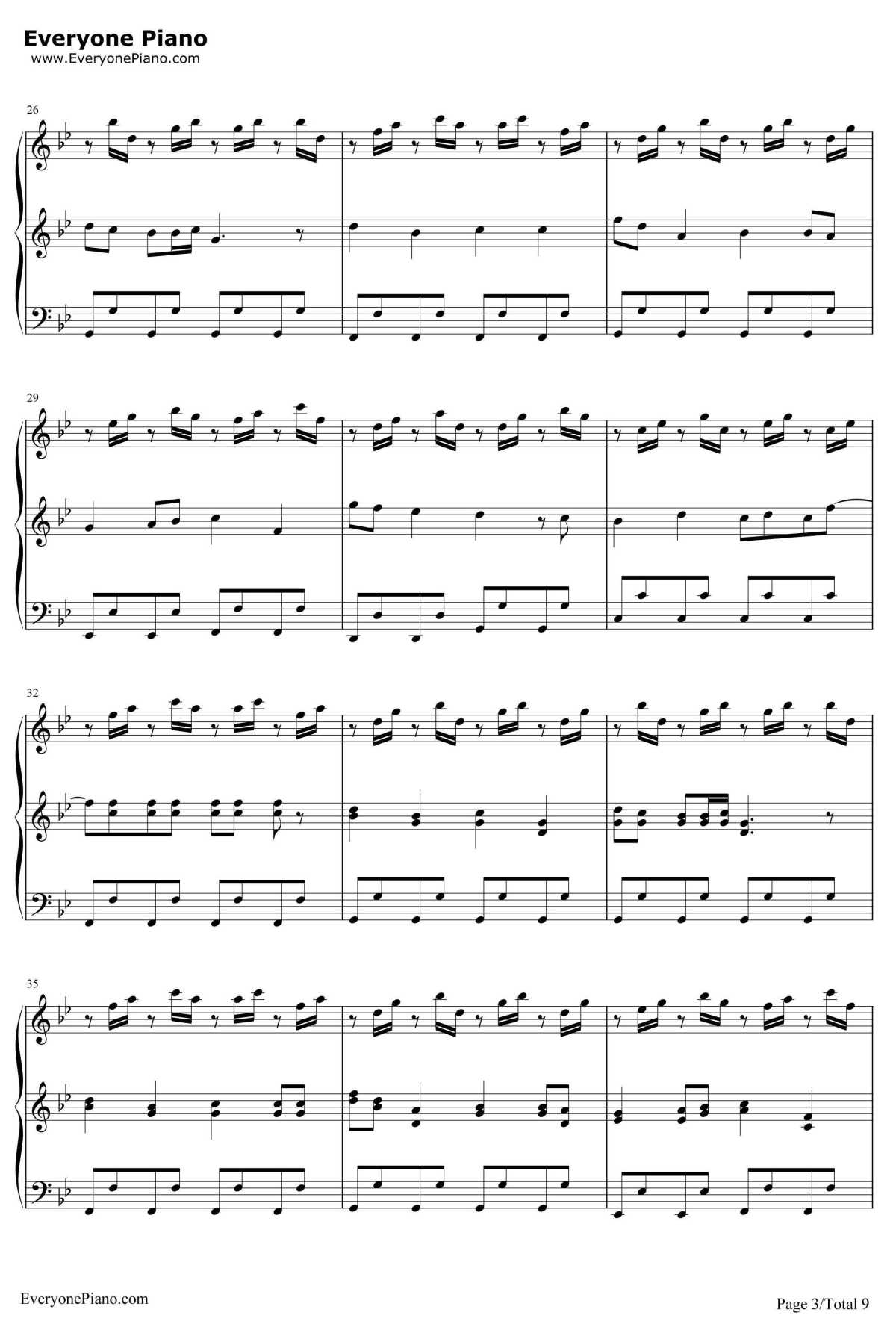 小苹果钢琴谱2-筷子兄弟