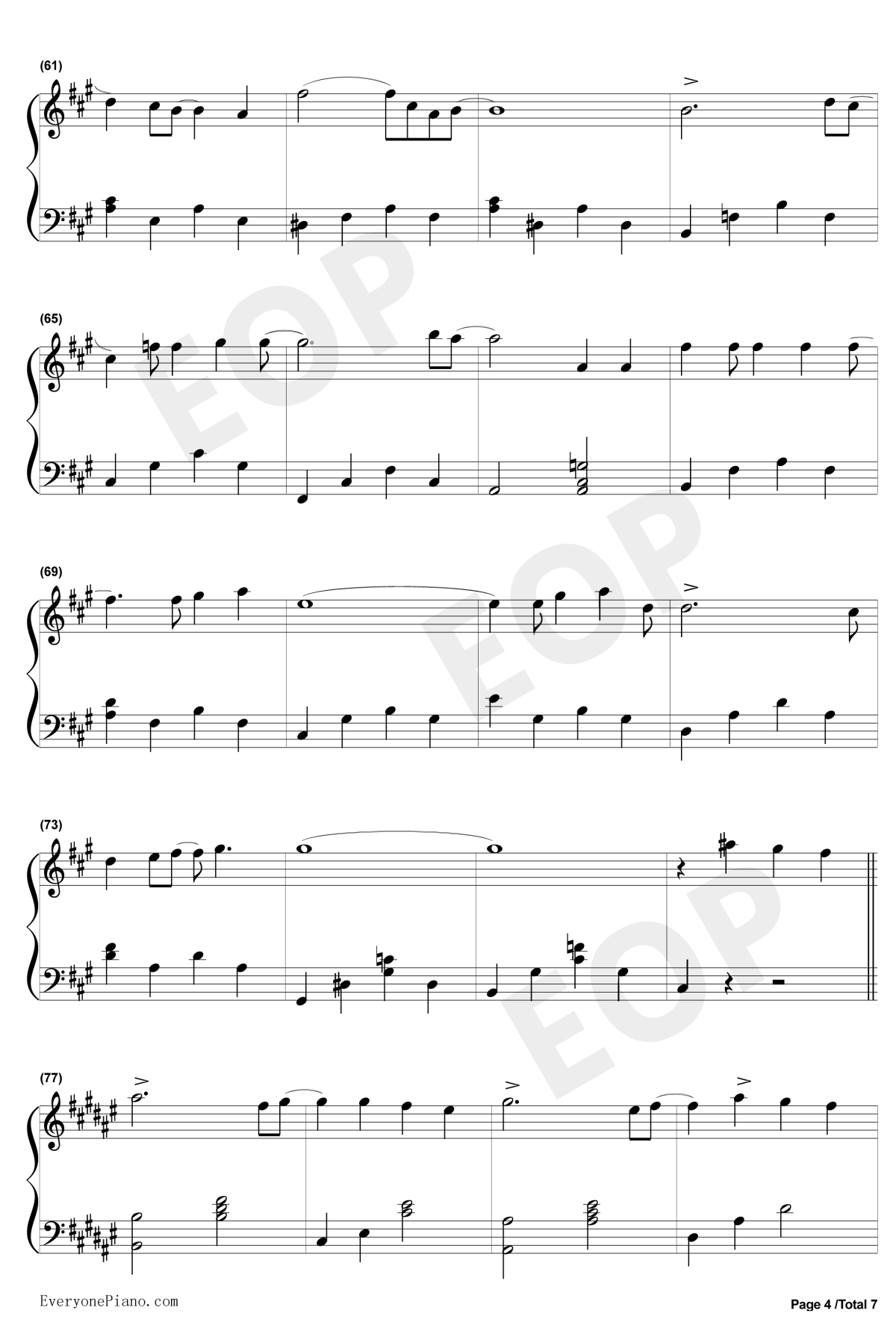 爱的回归线钢琴谱4-陈韵若