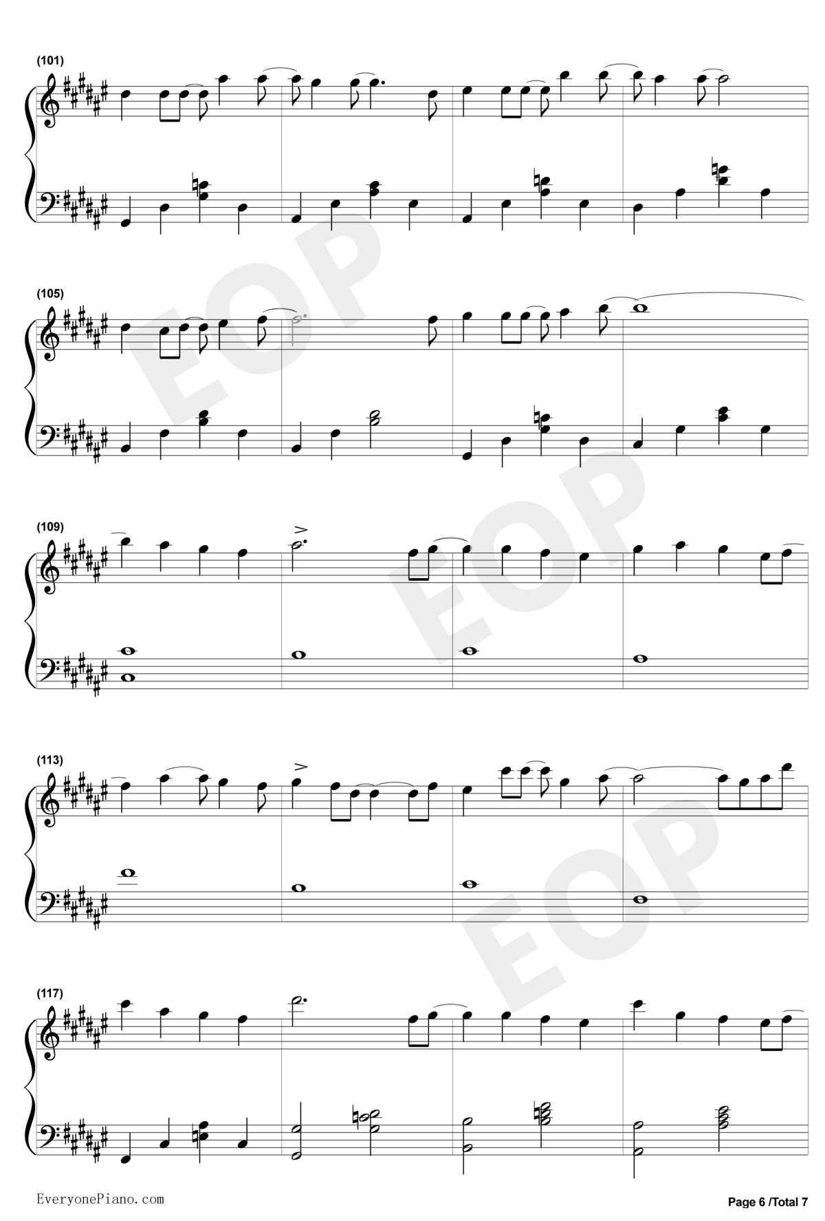 爱的回归线钢琴谱6-陈韵若