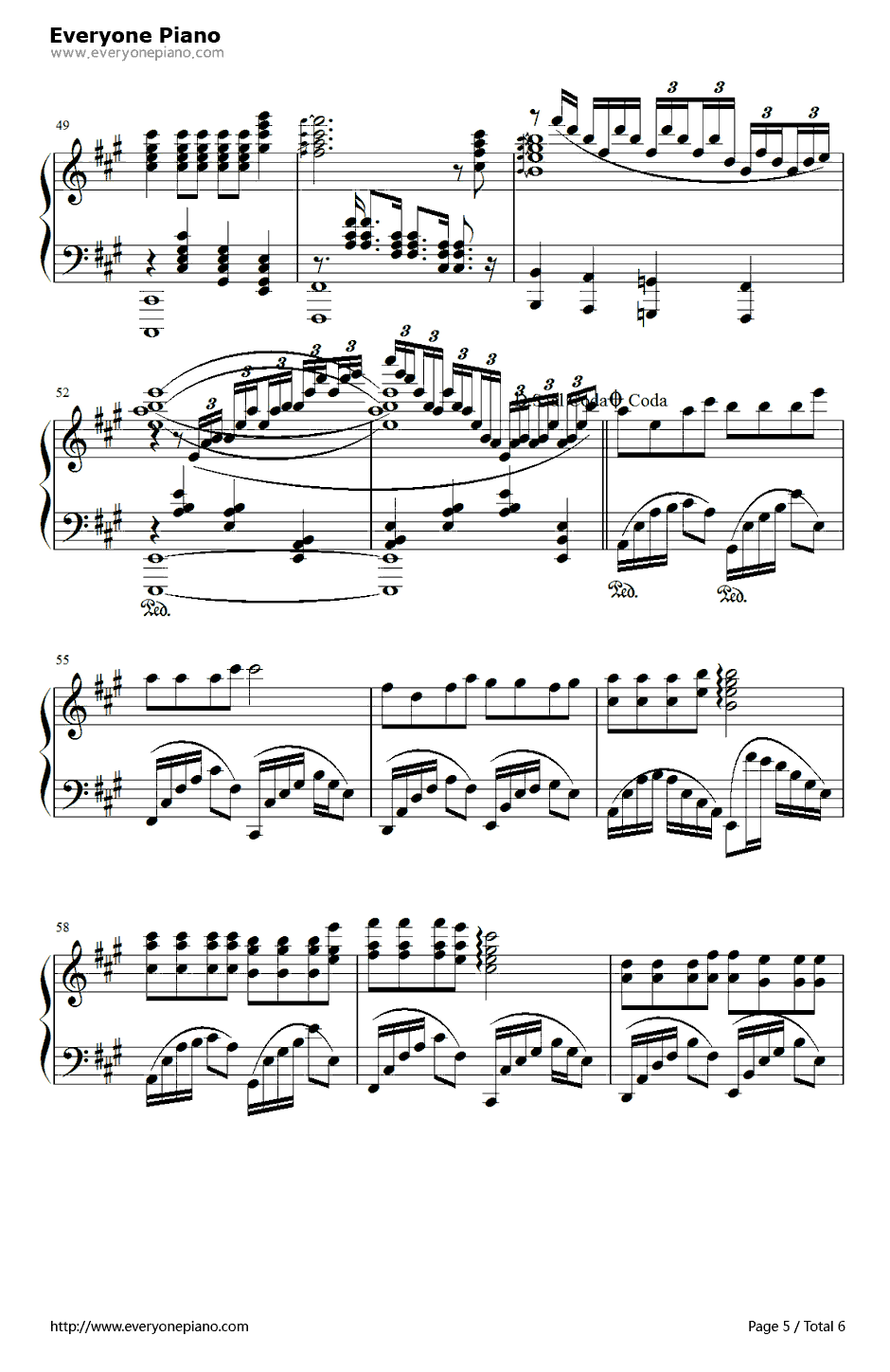 一生有你钢琴谱5-水木年华